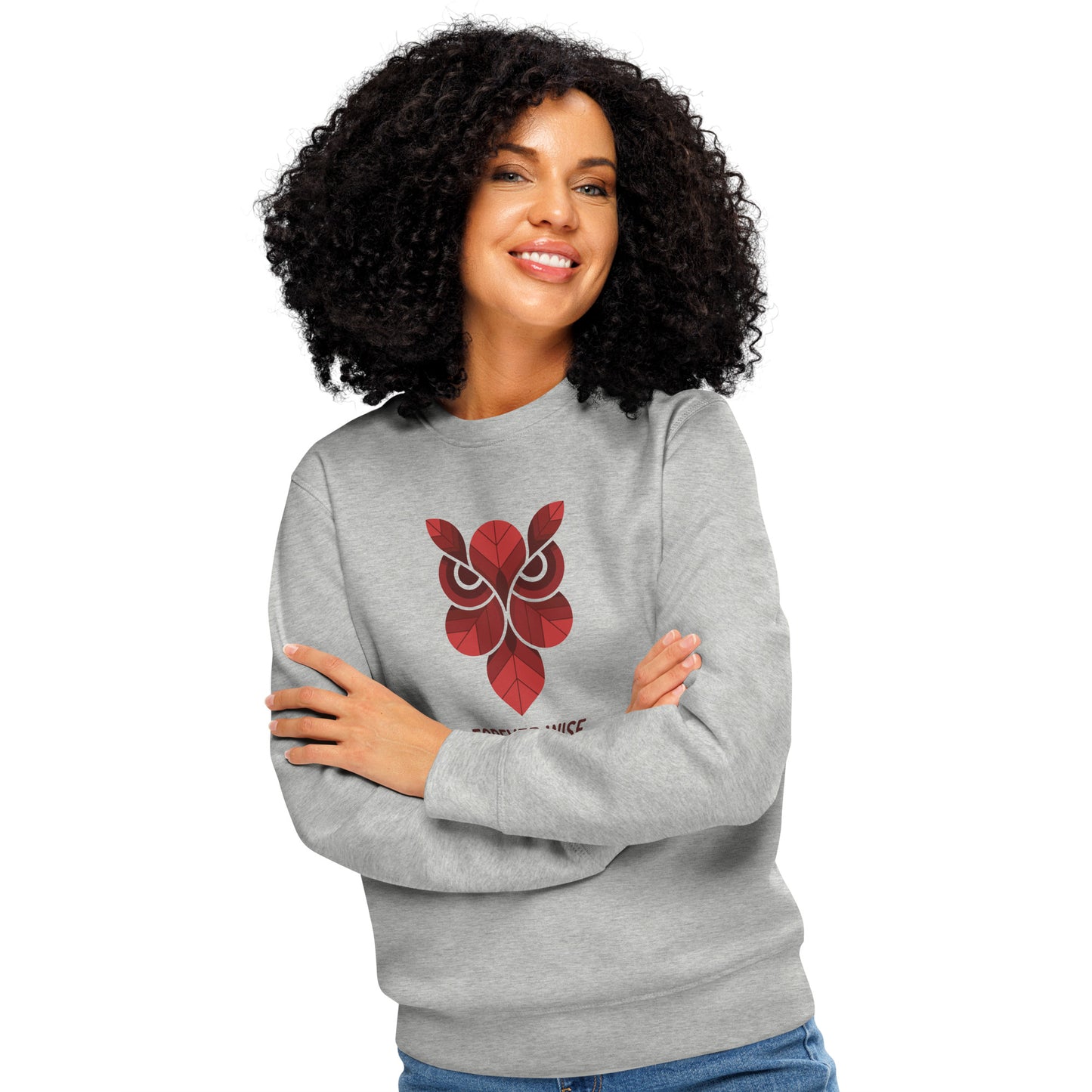 Printed Mid-Weight Sweatshirt: 'Forever Wise' in Fall | Sustainable Owl Fashion USA Dudeily