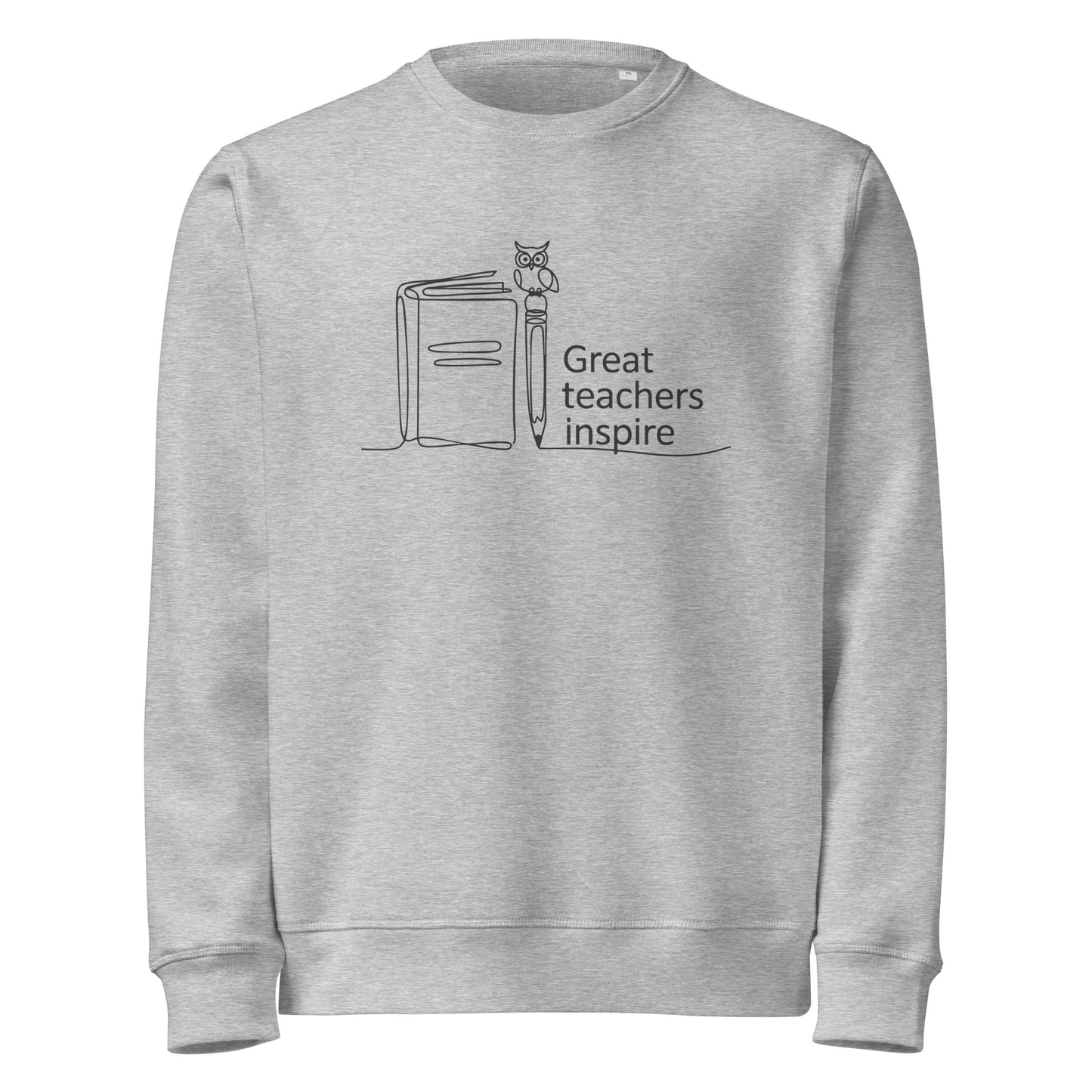 Unisex organic mid-weight sweatshirt Heather Grey Dudeily