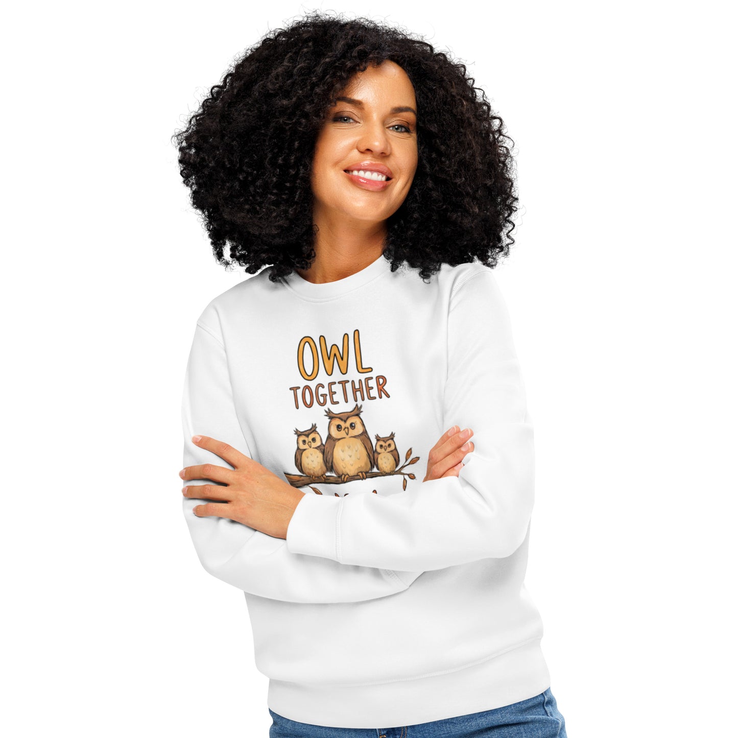 Unisex organic mid-weight sweatshirt White Dudeily