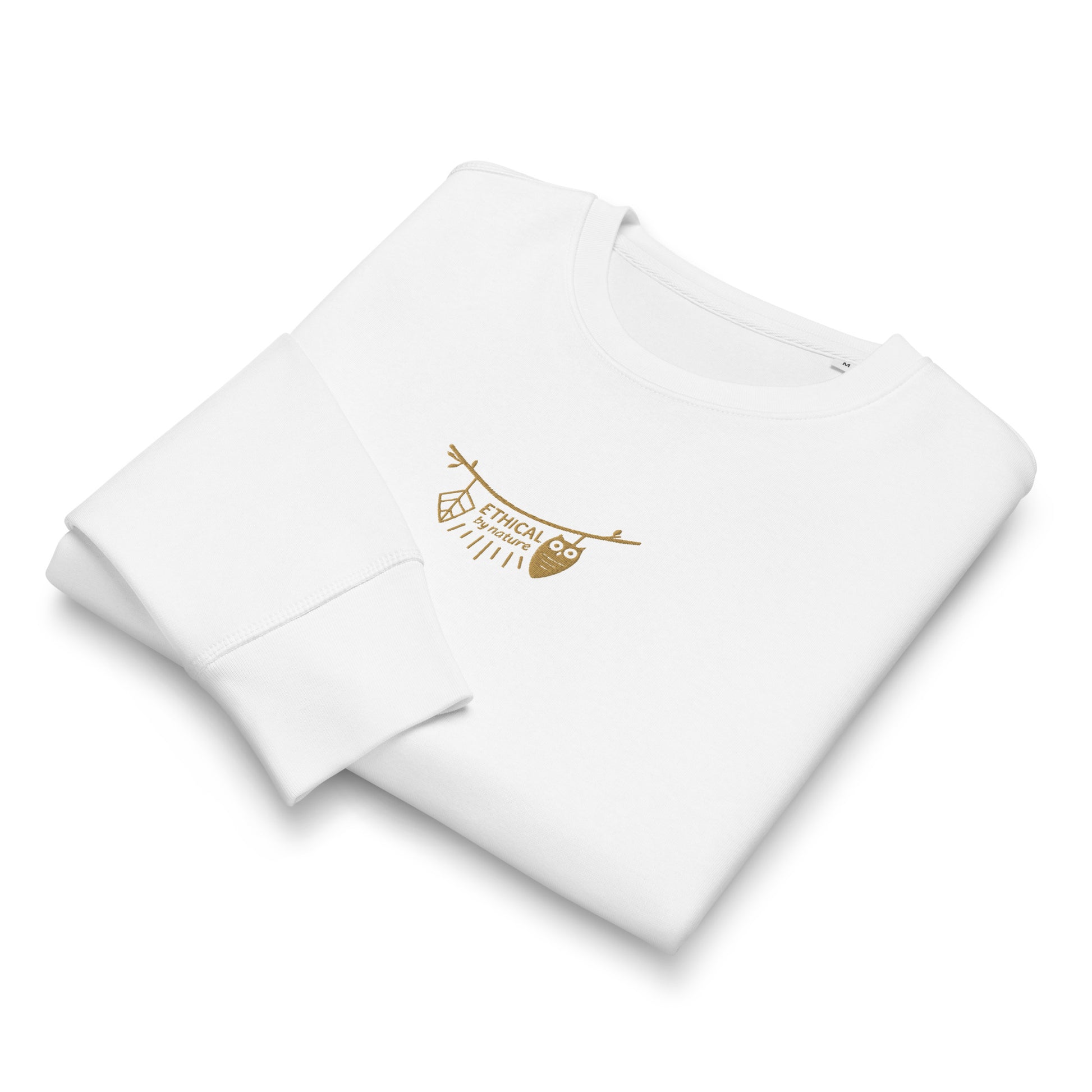 Unisex Organic Mid-Weight Sweatshirt: Ethical by Nature | Owl Embroidered Sustainable Fashion USA by Dudeily Dudeily