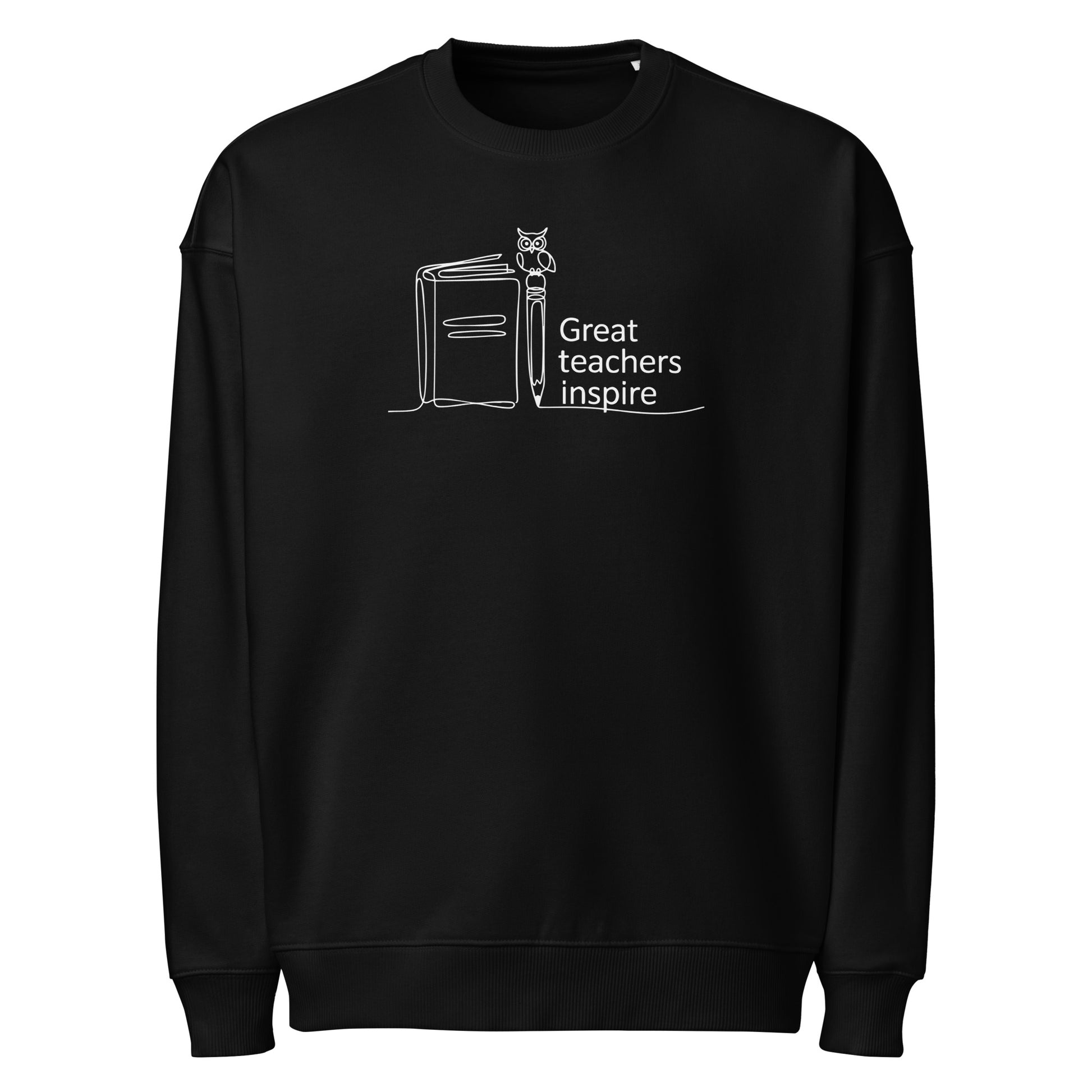 Unisex organic oversized sweatshirt Black Dudeily