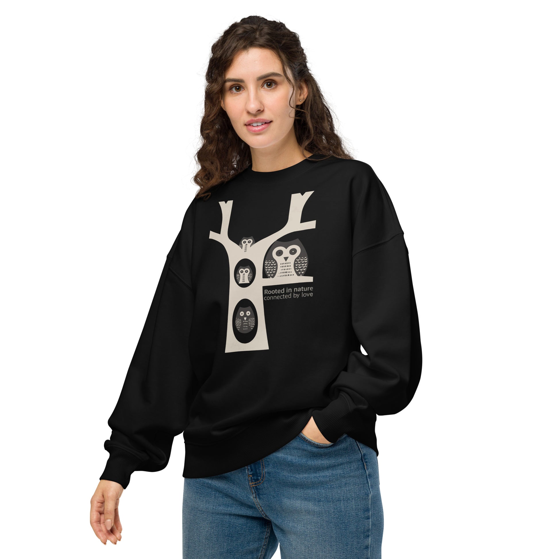 Unisex Organic Oversized Sweatshirt – OwlNest Sustainable Fashion USA Edition Dudeily