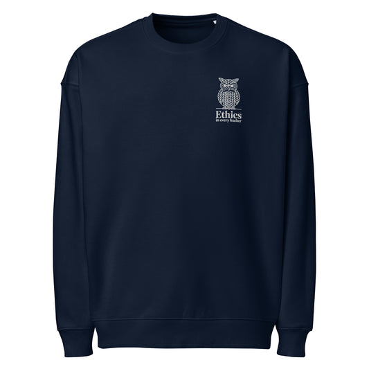 Owl Unisex Organic Oversized Sweatshirt – "Ethics in Every Feather" | Sustainable Fashion USA Dudeily