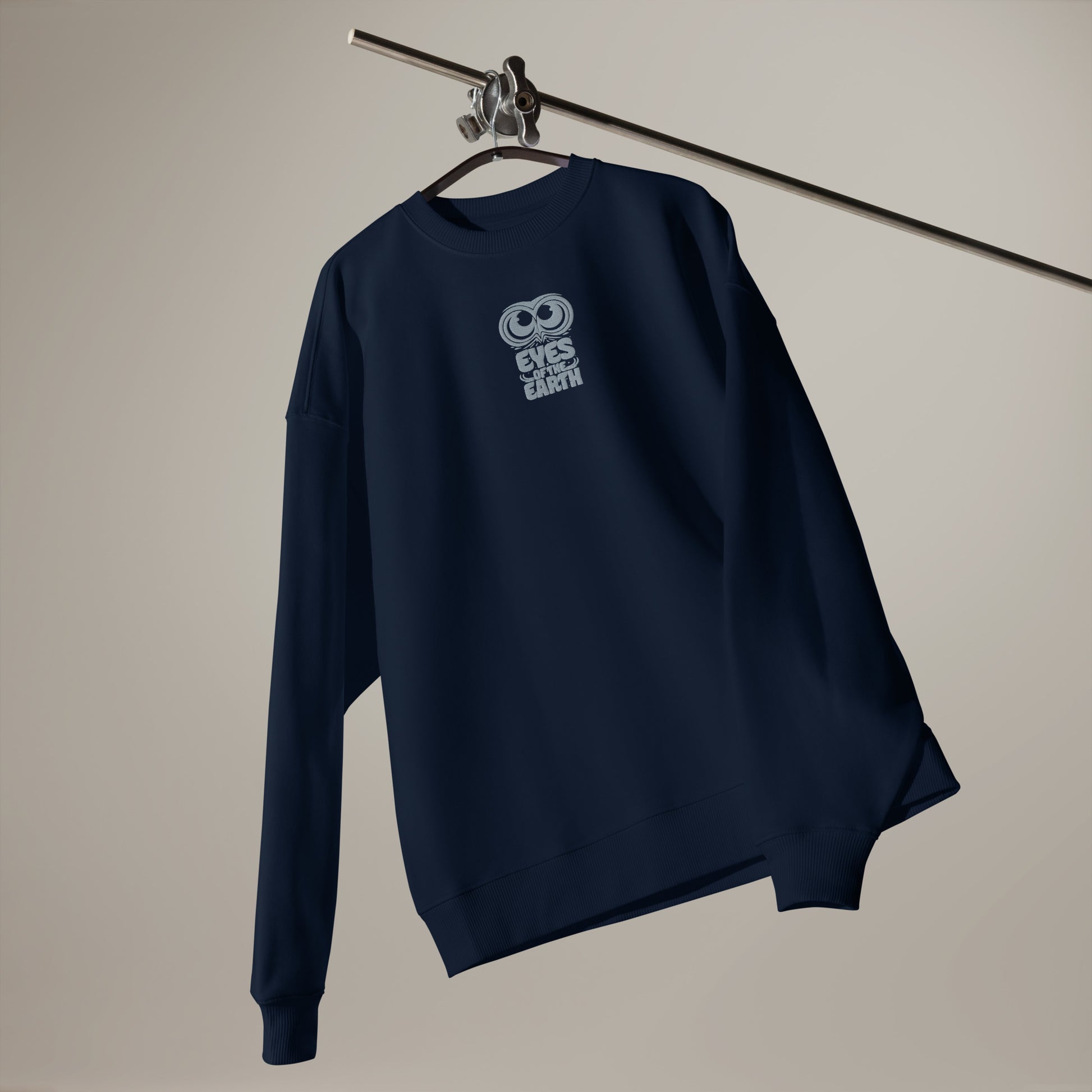 Owl Unisex Organic Oversized Sweatshirt: 'Eyes of the Earth' in Fall | Sustainable Fashion USA Dudeily
