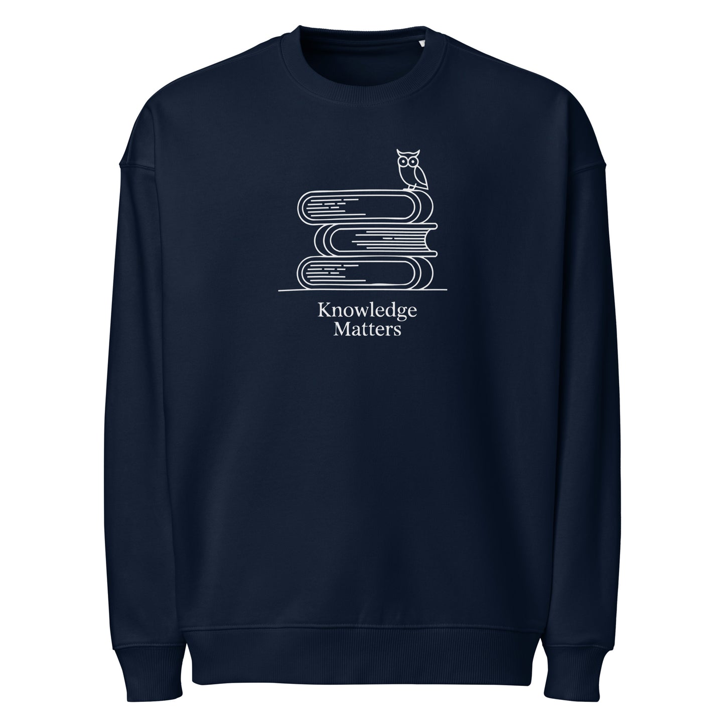 Unisex organic oversized sweatshirt French Navy Dudeily