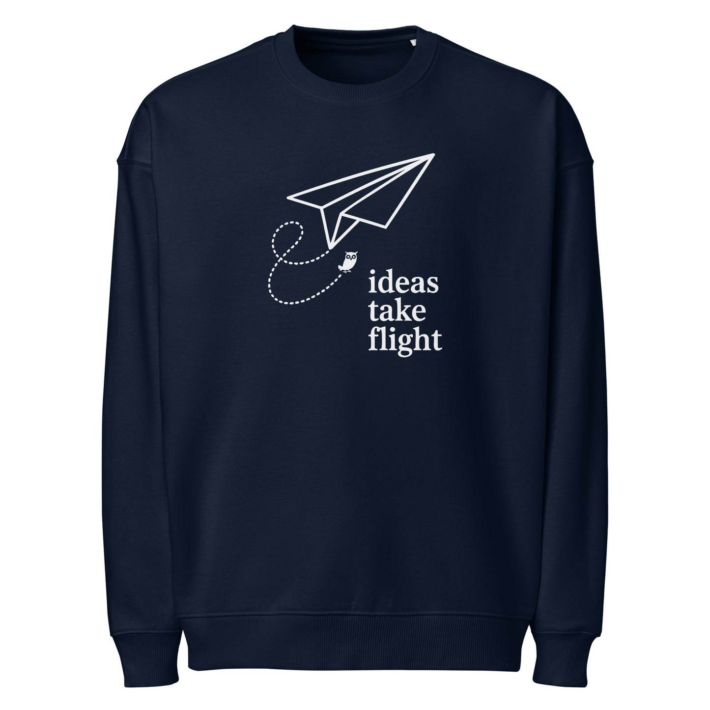 Unisex organic oversized sweatshirt French Navy Dudeily