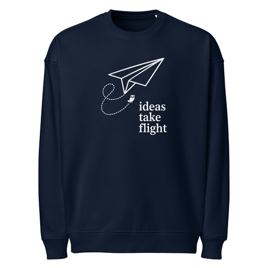 Unisex organic oversized sweatshirt French Navy Dudeily