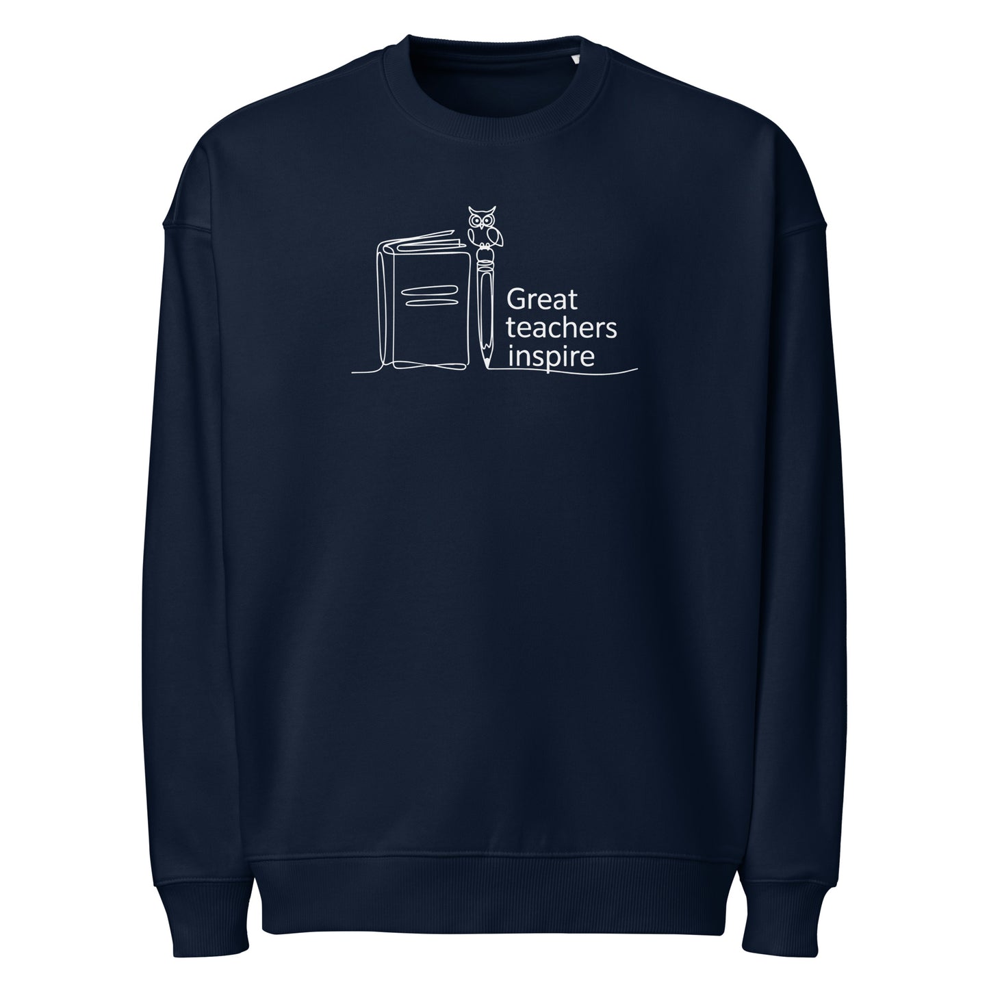 Unisex organic oversized sweatshirt French Navy Dudeily