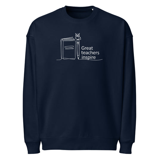 Unisex organic oversized sweatshirt French Navy Dudeily