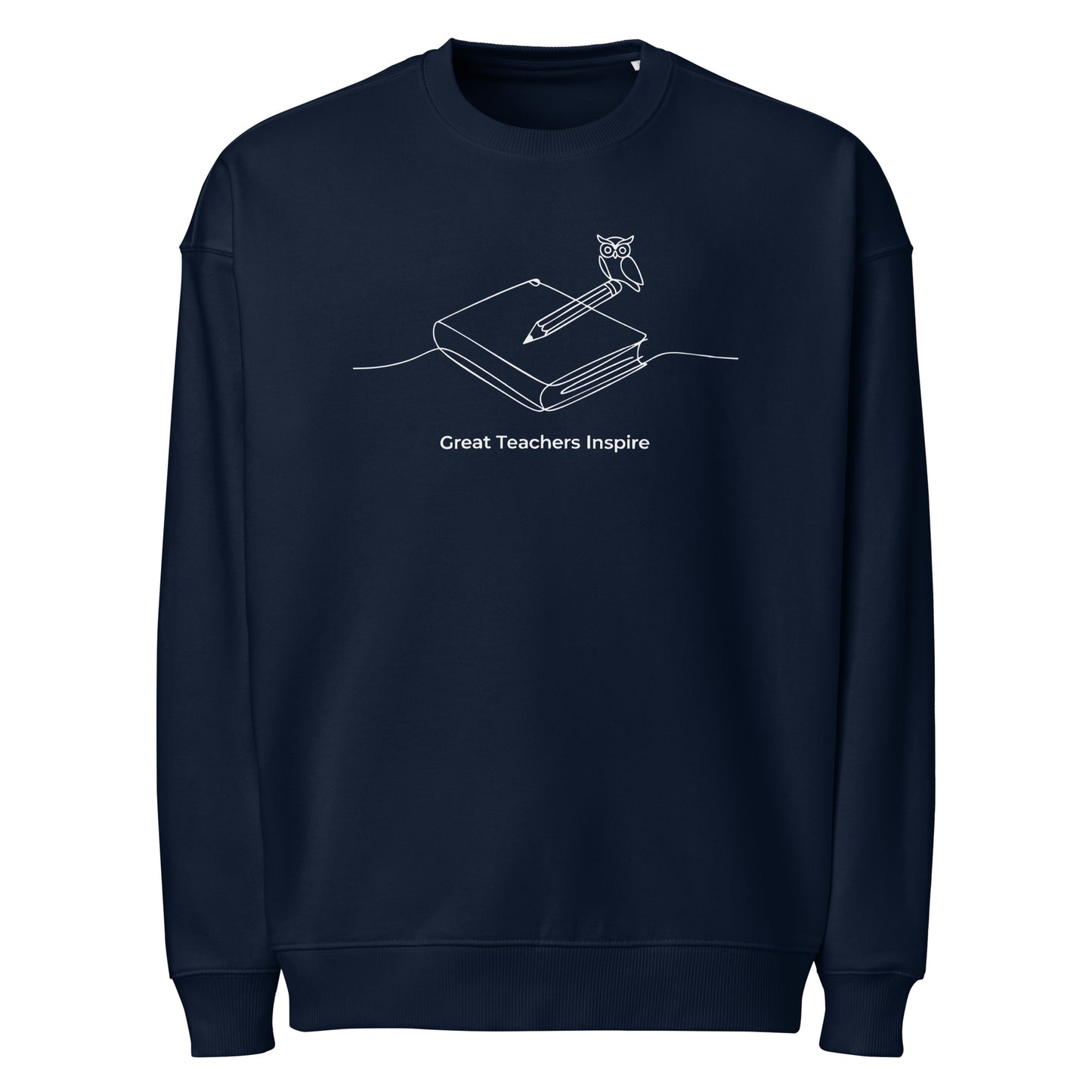 Unisex organic oversized sweatshirt French Navy Dudeily