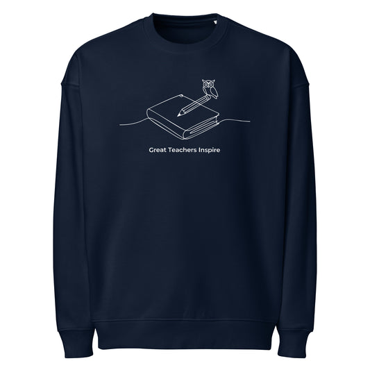Unisex organic oversized sweatshirt French Navy Dudeily
