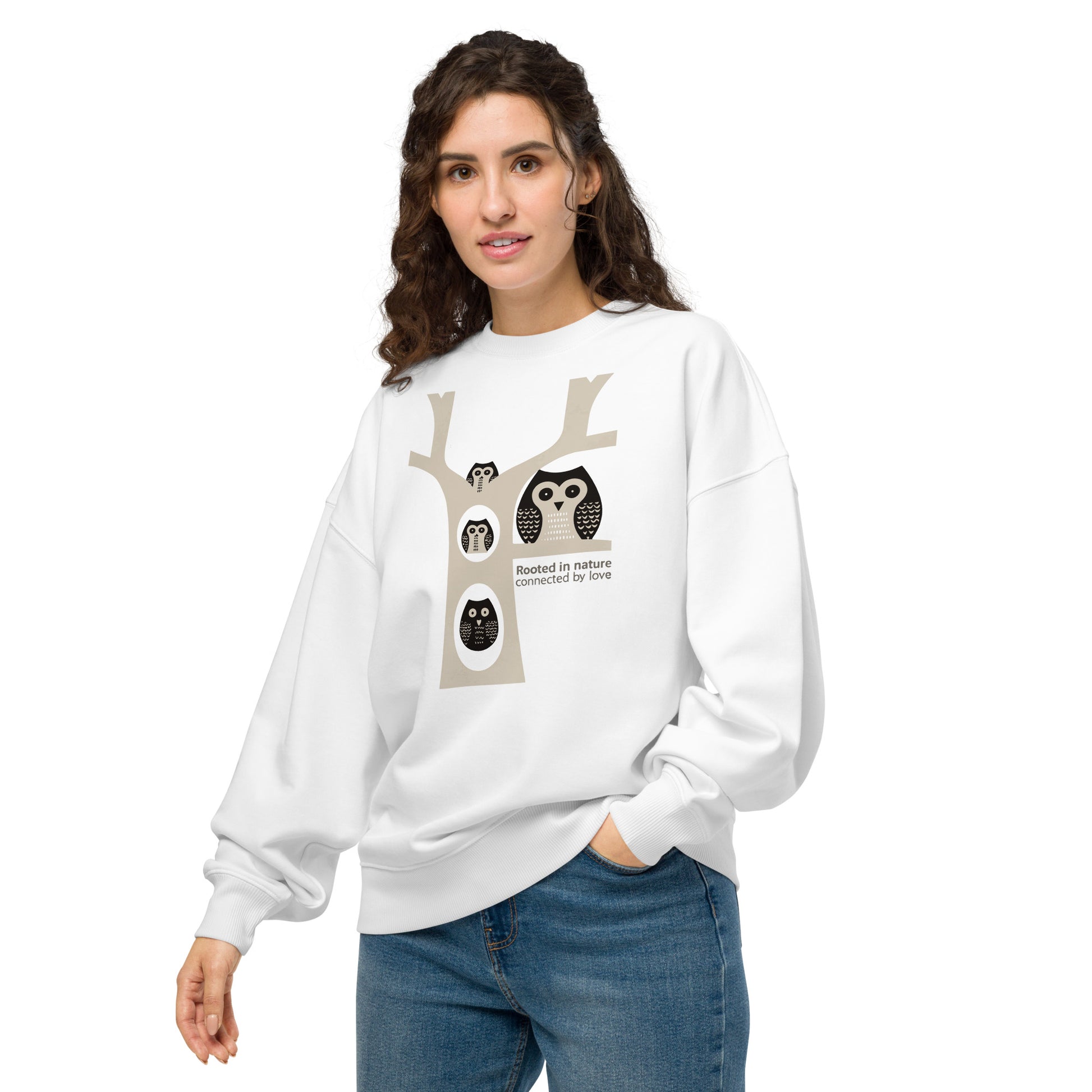 Unisex Organic Oversized Sweatshirt – OwlNest Sustainable Fashion USA Edition Dudeily