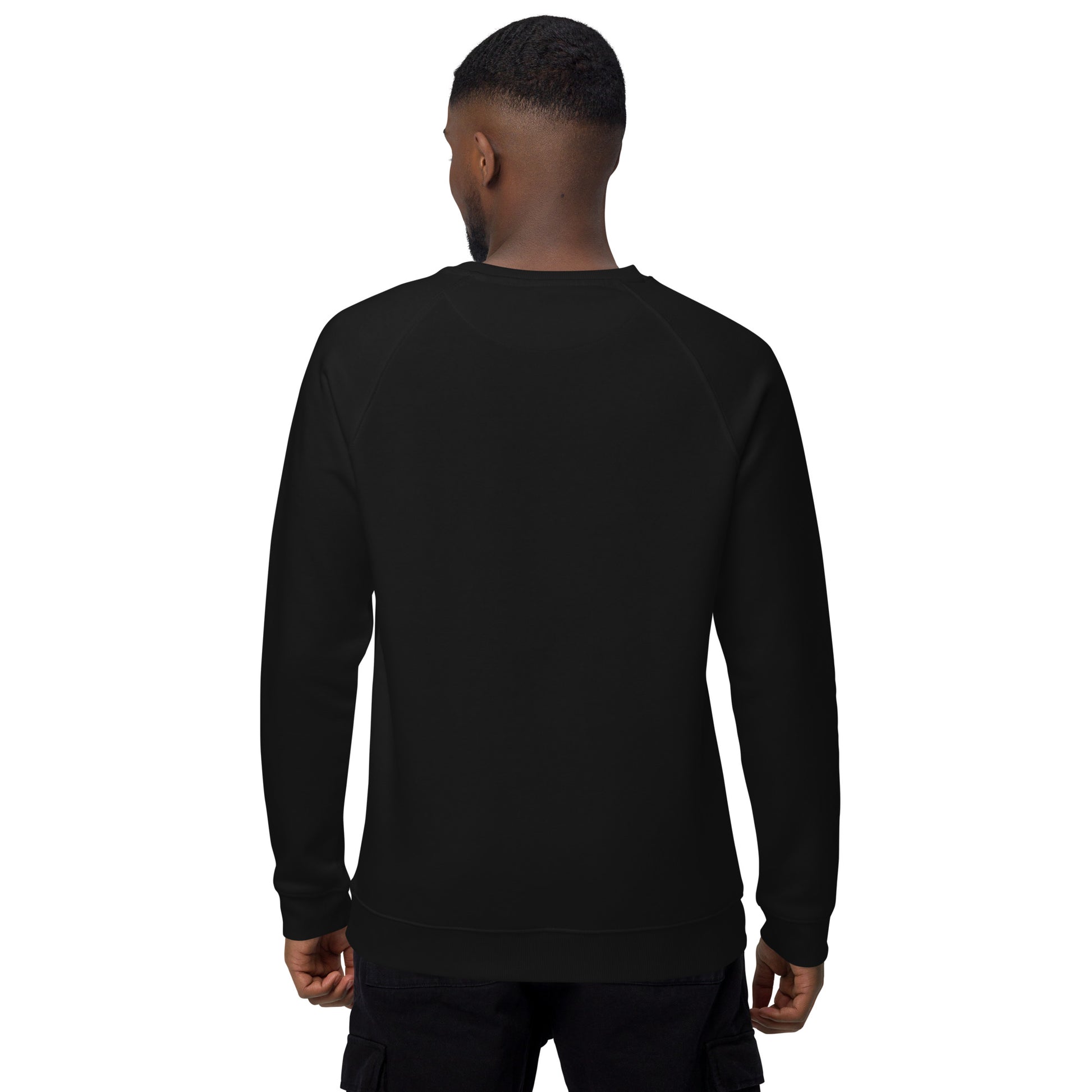 Eco-Friendly Owl Clothing Embroidered Unisex Organic Raglan Sweatshirt "Grow With Care" Dudeily