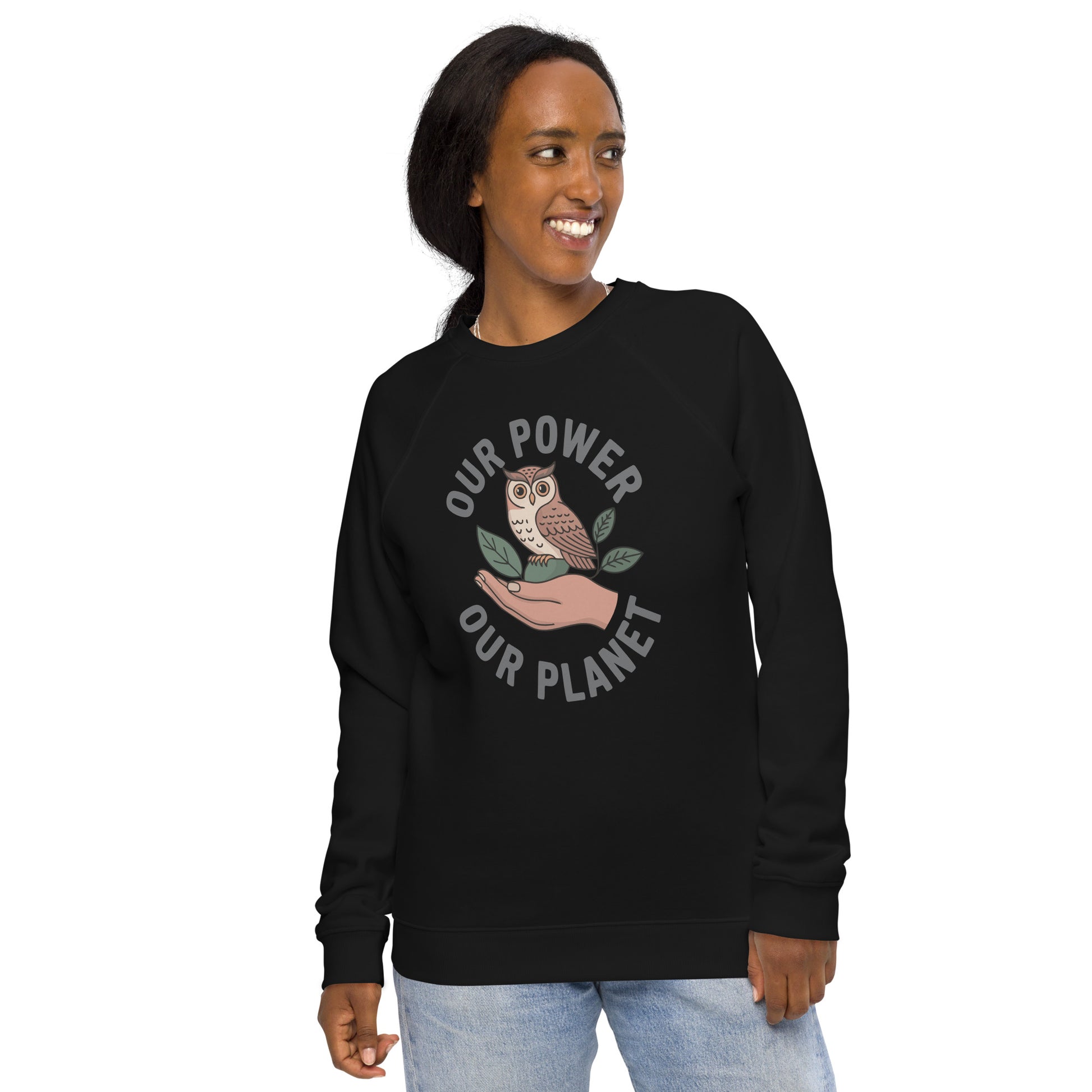 Unisex organic raglan sweatshirt Dudeily