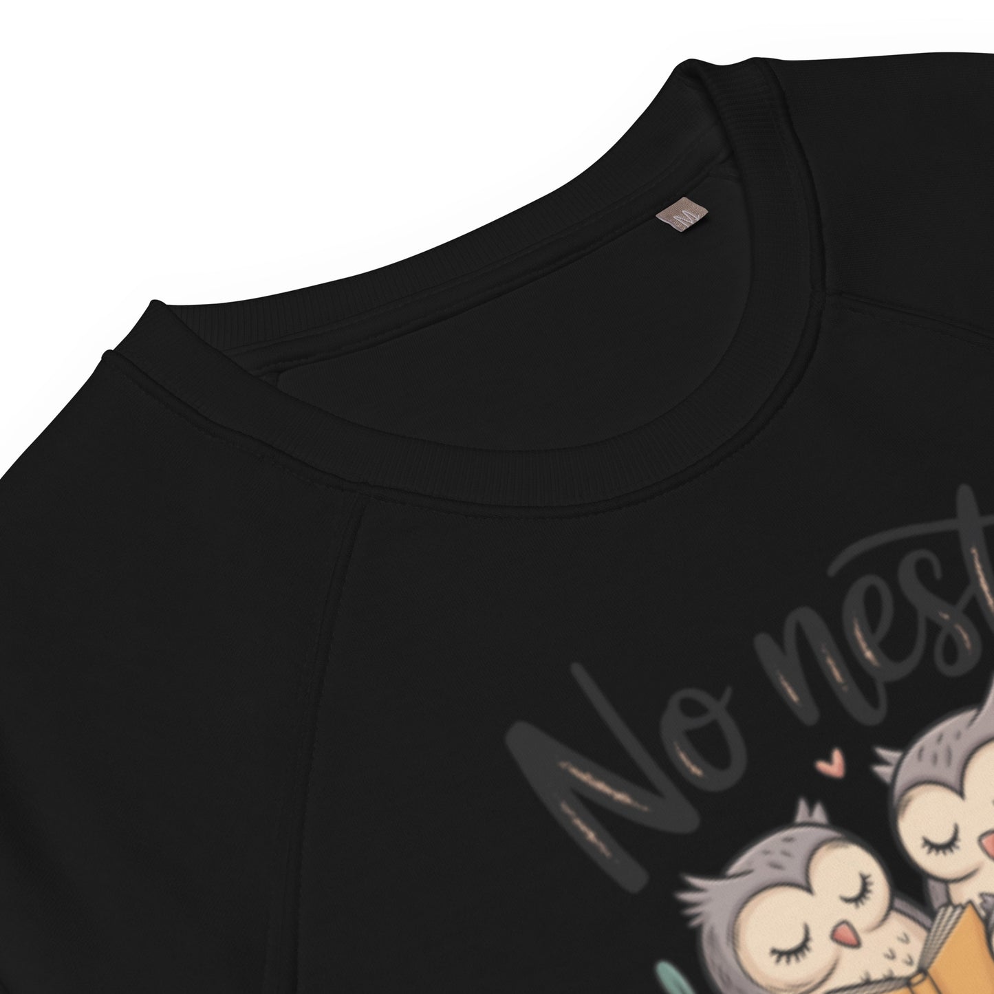 Unisex Organic Raglan Sweatshirt – Eco-Friendly Comfort for Every Owl Lover Dudeily