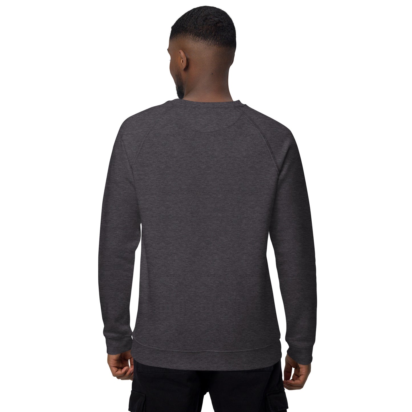 Eco-Friendly Owl Clothing Embroidered Unisex Organic Raglan Sweatshirt "Grow With Care" Dudeily