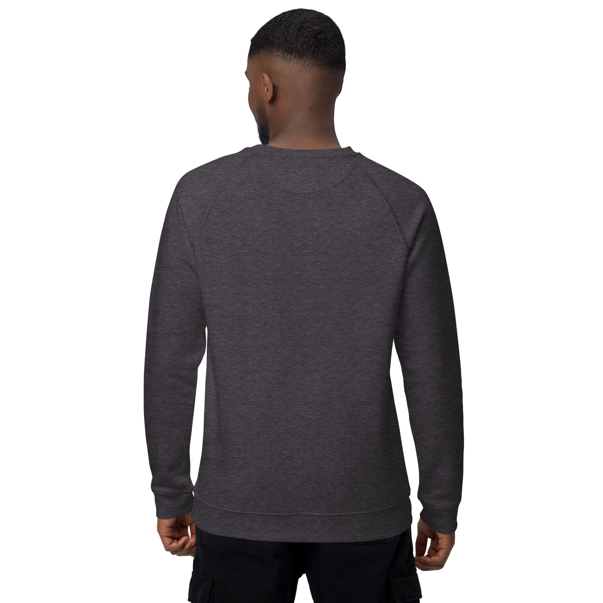 Eco-Friendly Owl Clothing Embroidered Unisex Organic Raglan Sweatshirt "Grow With Care" Dudeily