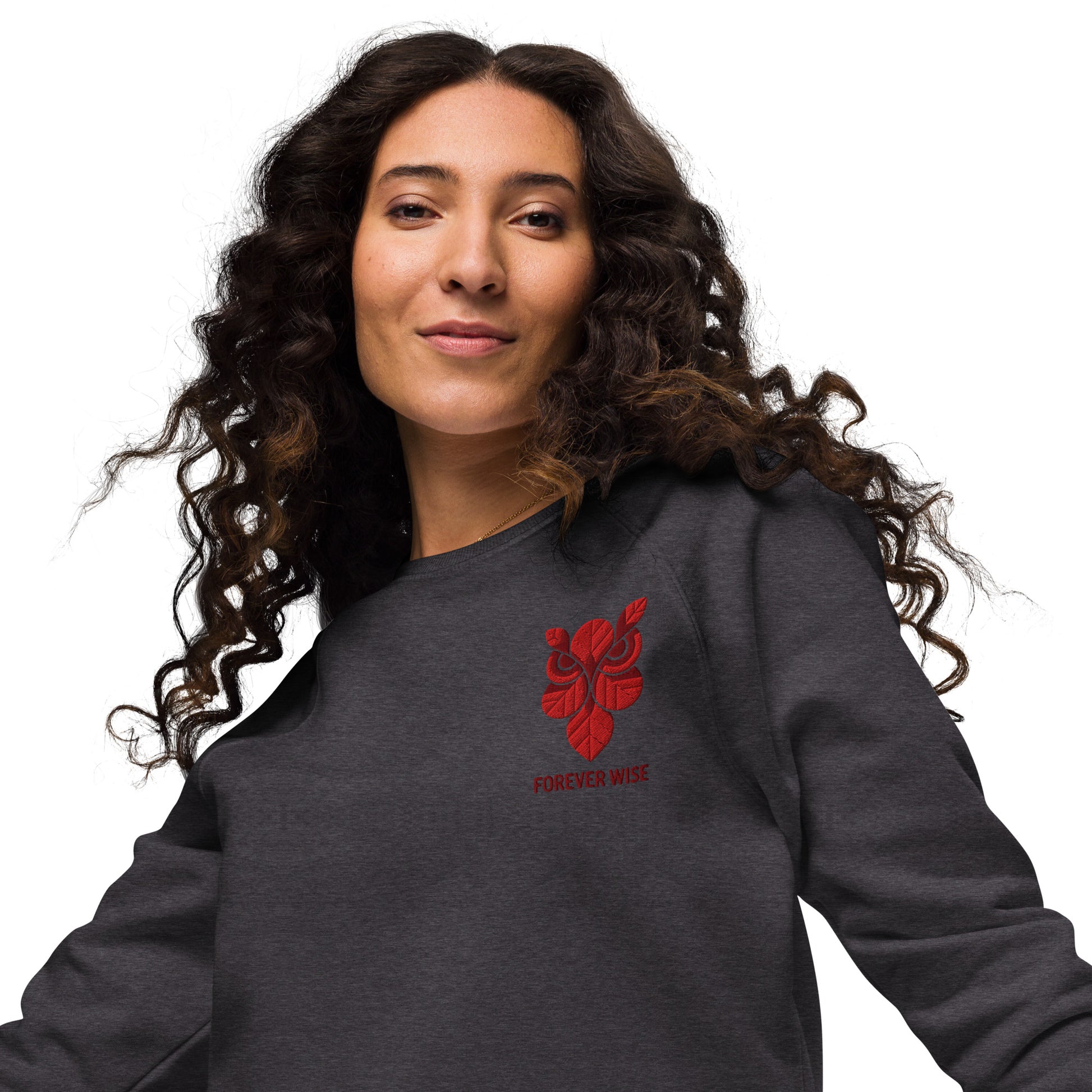 Owl Unisex Organic Raglan Sweatshirt: 'Forever Wise' in Fall | Sustainable Fashion USA Dudeily