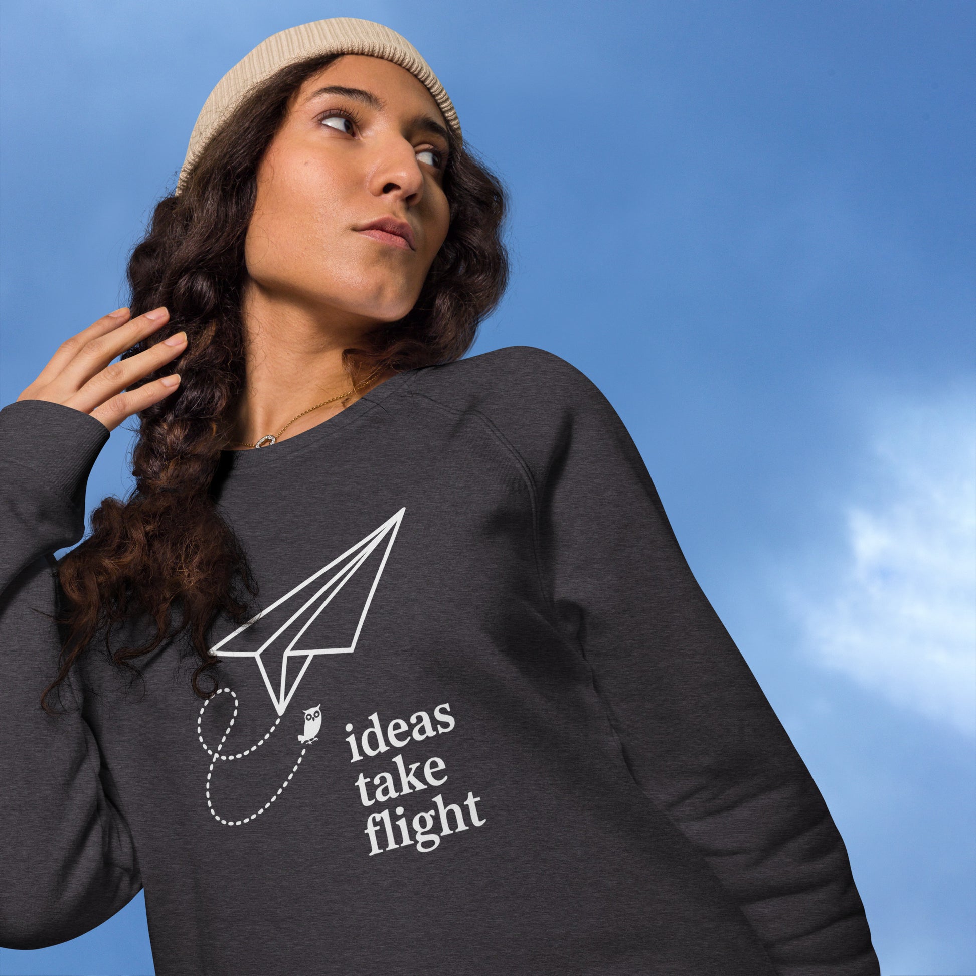 Unisex organic raglan sweatshirt Dudeily