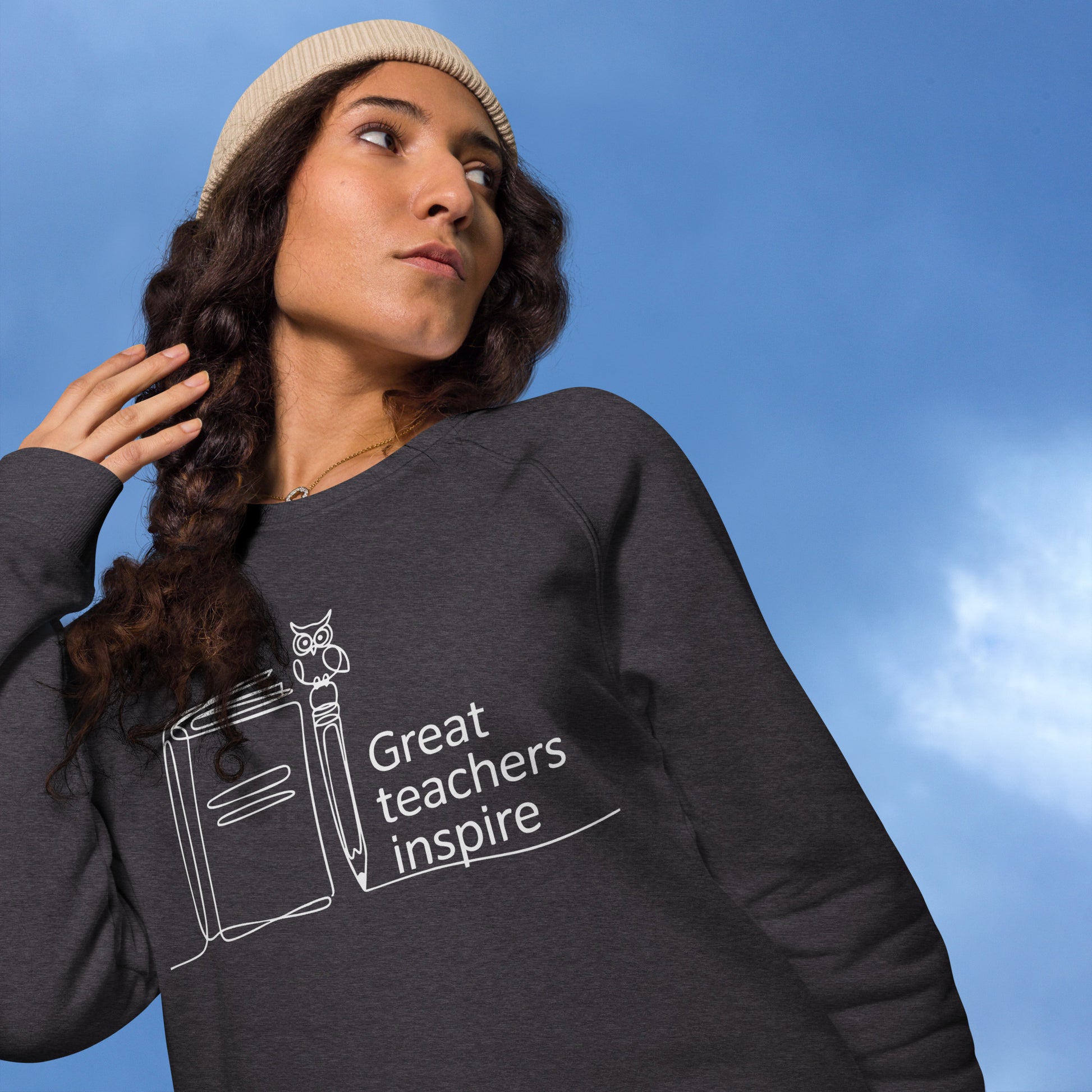 Unisex organic raglan sweatshirt Dudeily