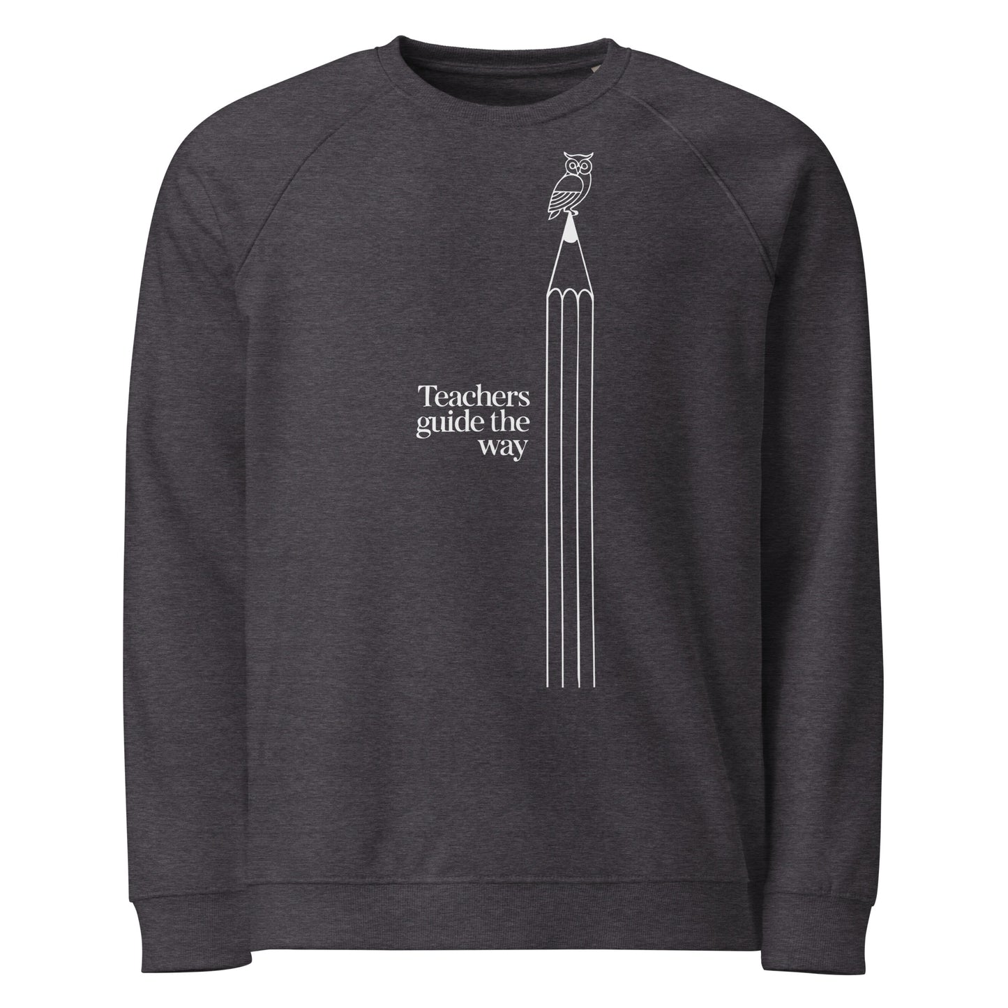 Unisex organic raglan sweatshirt Charcoal Melange Dudeily