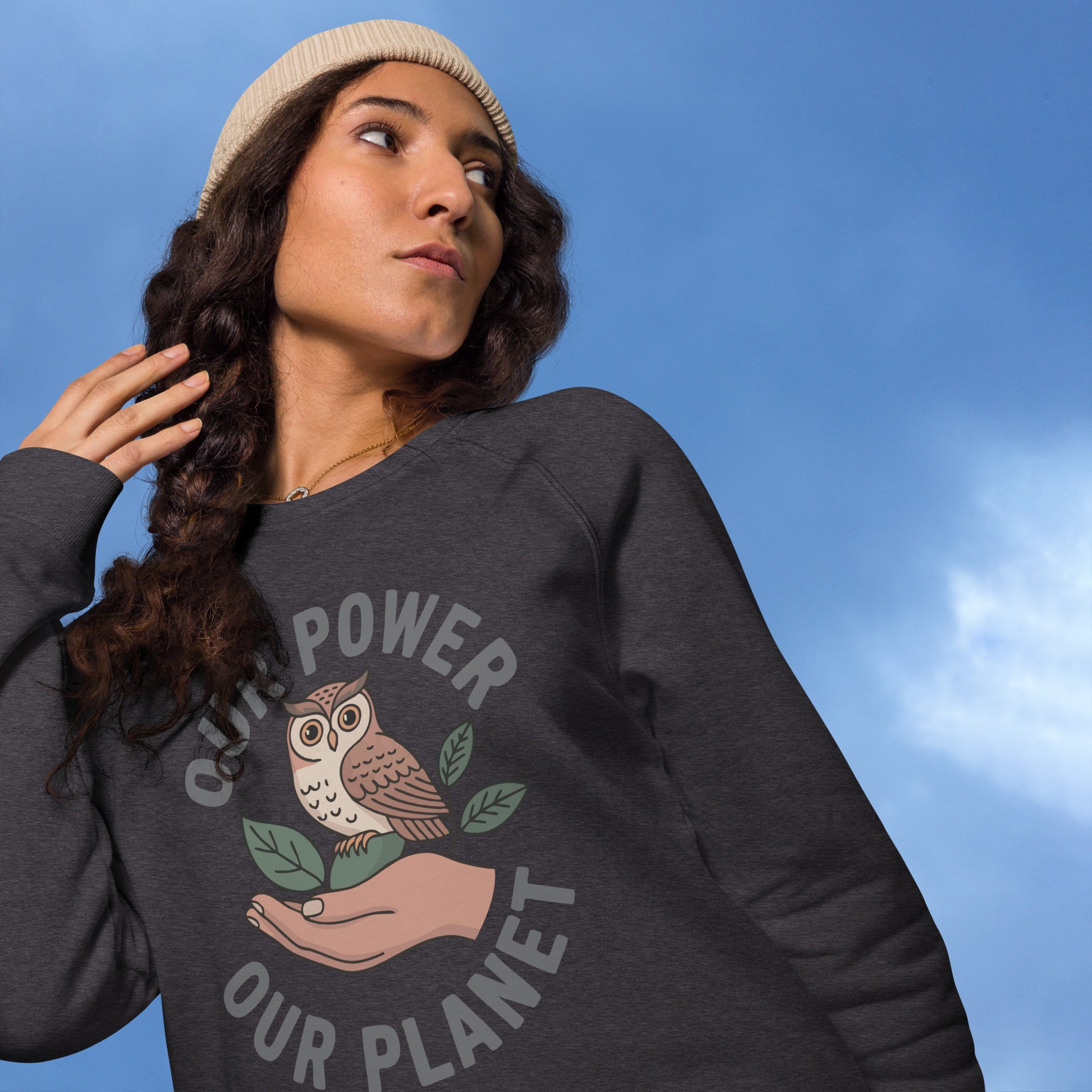 Unisex organic raglan sweatshirt Dudeily