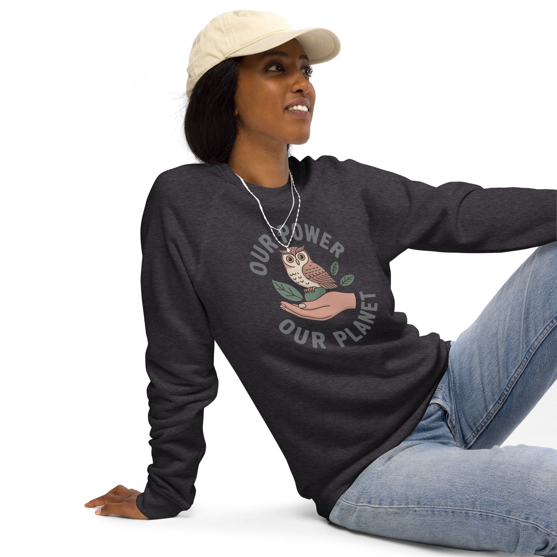 Unisex organic raglan sweatshirt Dudeily