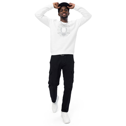 Unisex Organic Raglan Sweatshirt: Halloween Owl Eco-Friendly USA Dudeily