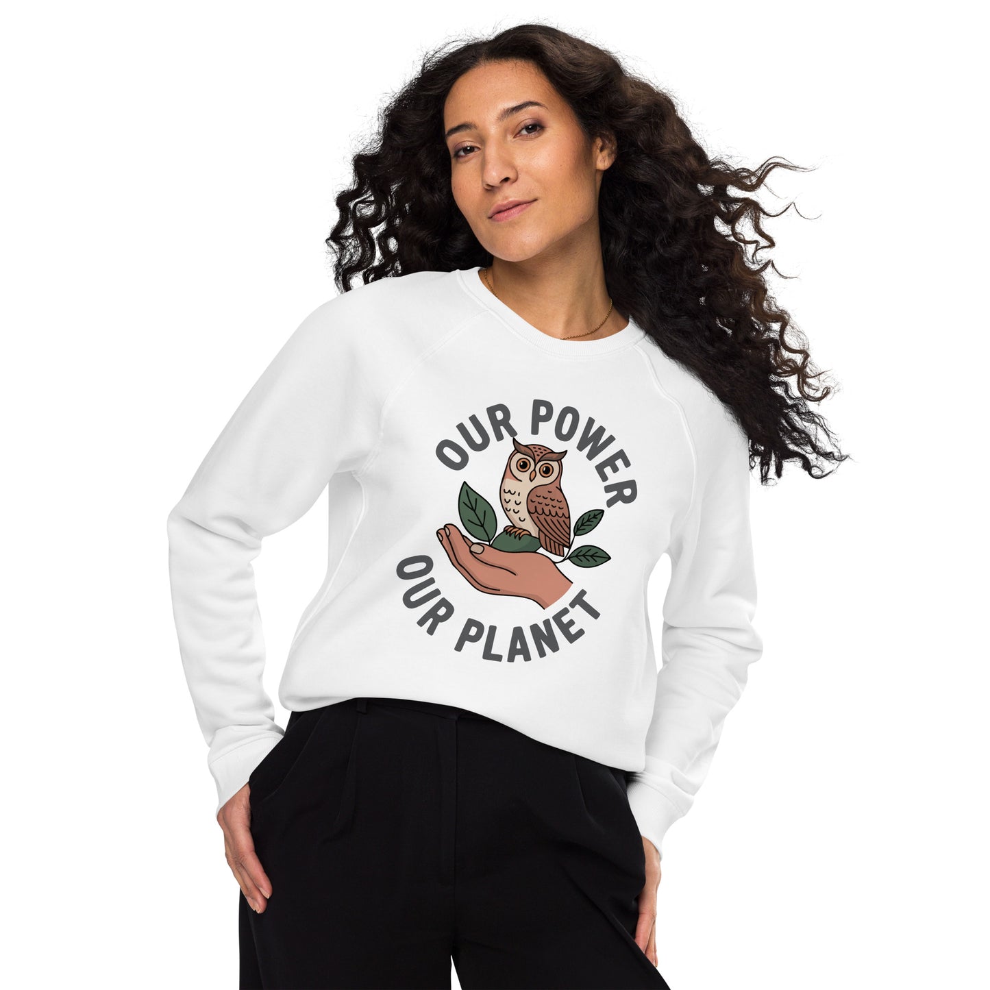Unisex organic raglan sweatshirt Dudeily