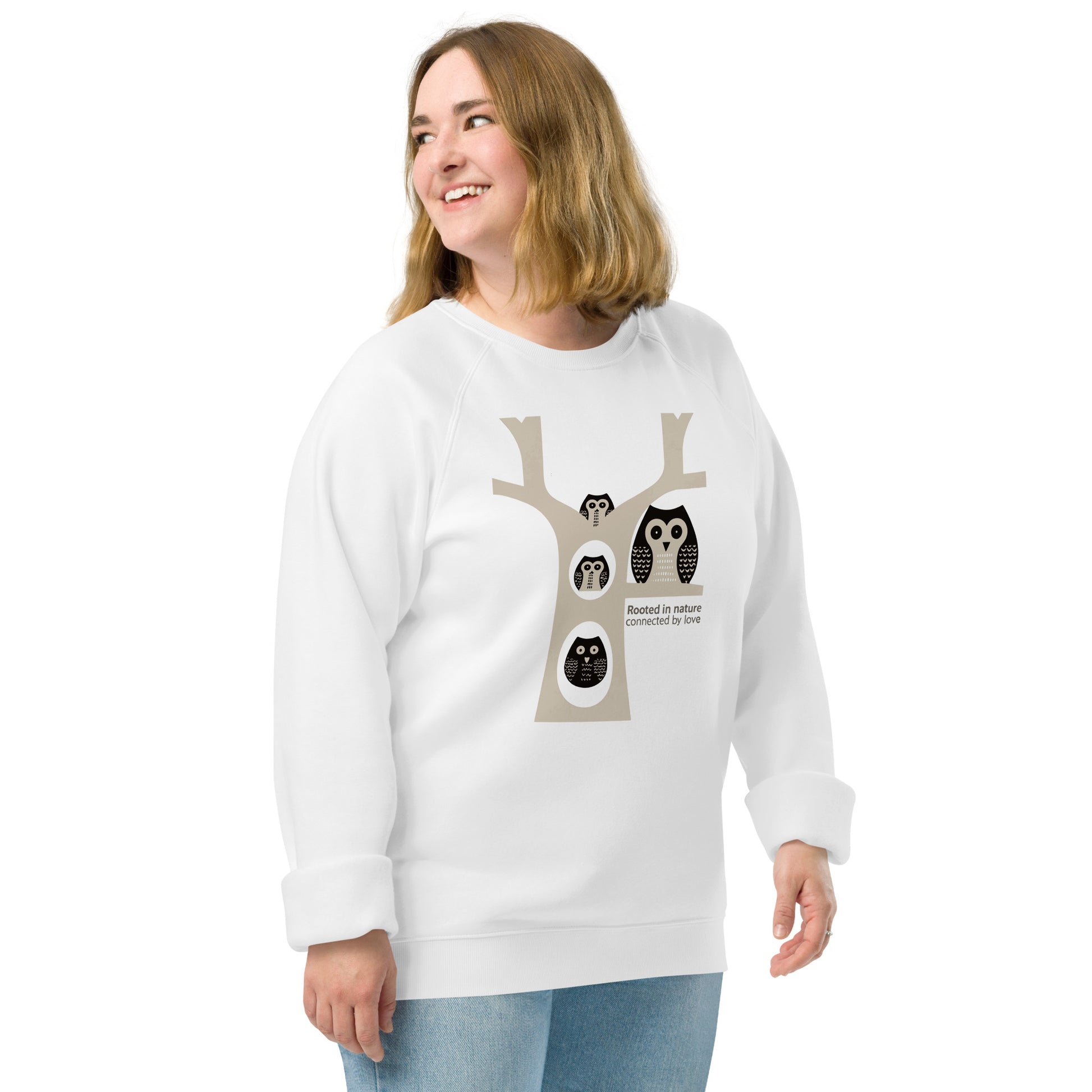 Unisex Organic Raglan Sweatshirt – OwlNest Sustainable Fashion for Family Day Dudeily