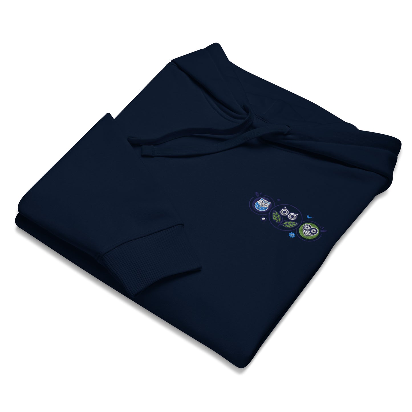 Unisex Organic Relaxed Hoodie: Nature’s Union | Owl Embroidered Sustainable Fashion Dudeily