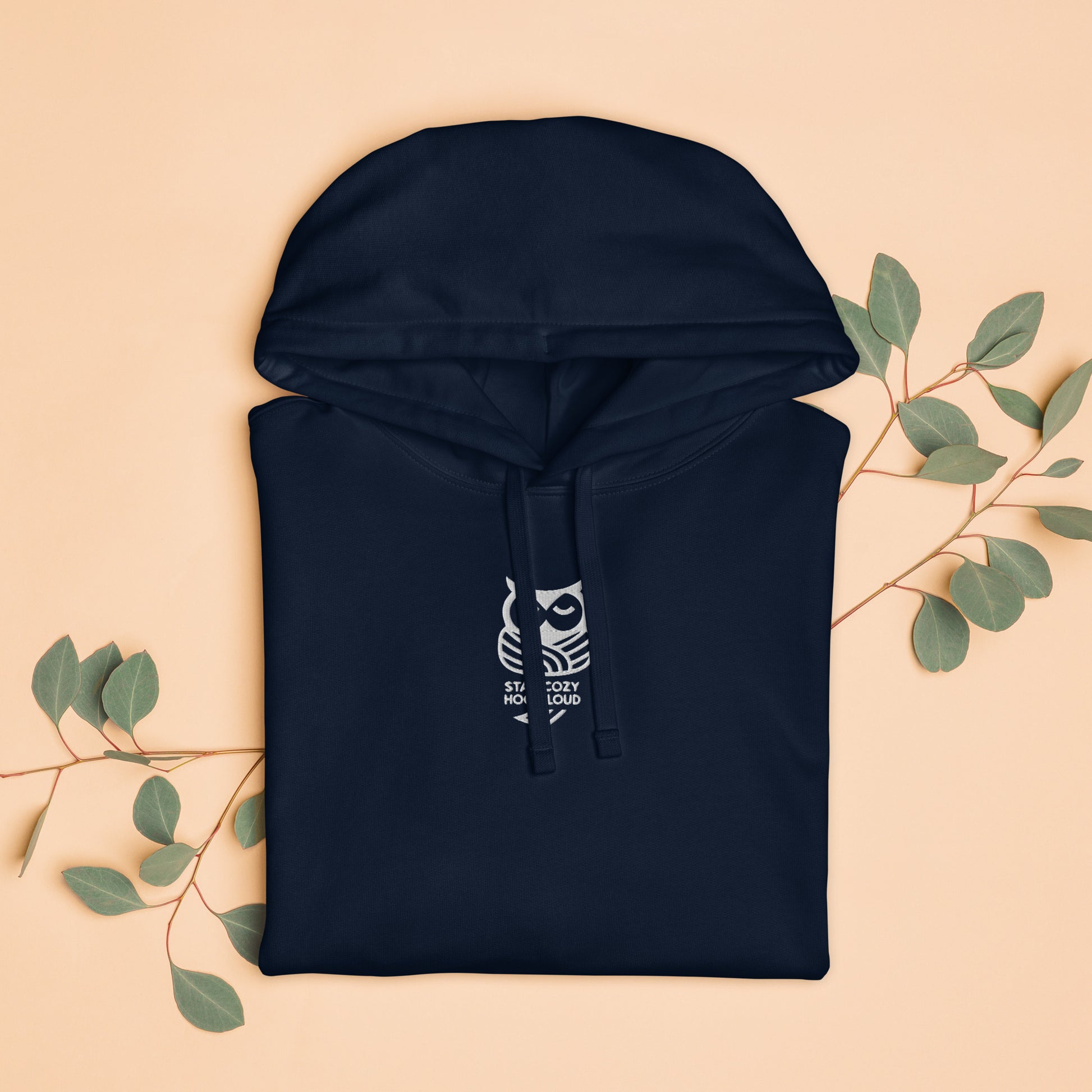 Sustainable Fashion USA-Owl Unisex Organic Relaxed Hoodie: 'Stay Cozy Hoot Loud' in Fall Dudeily