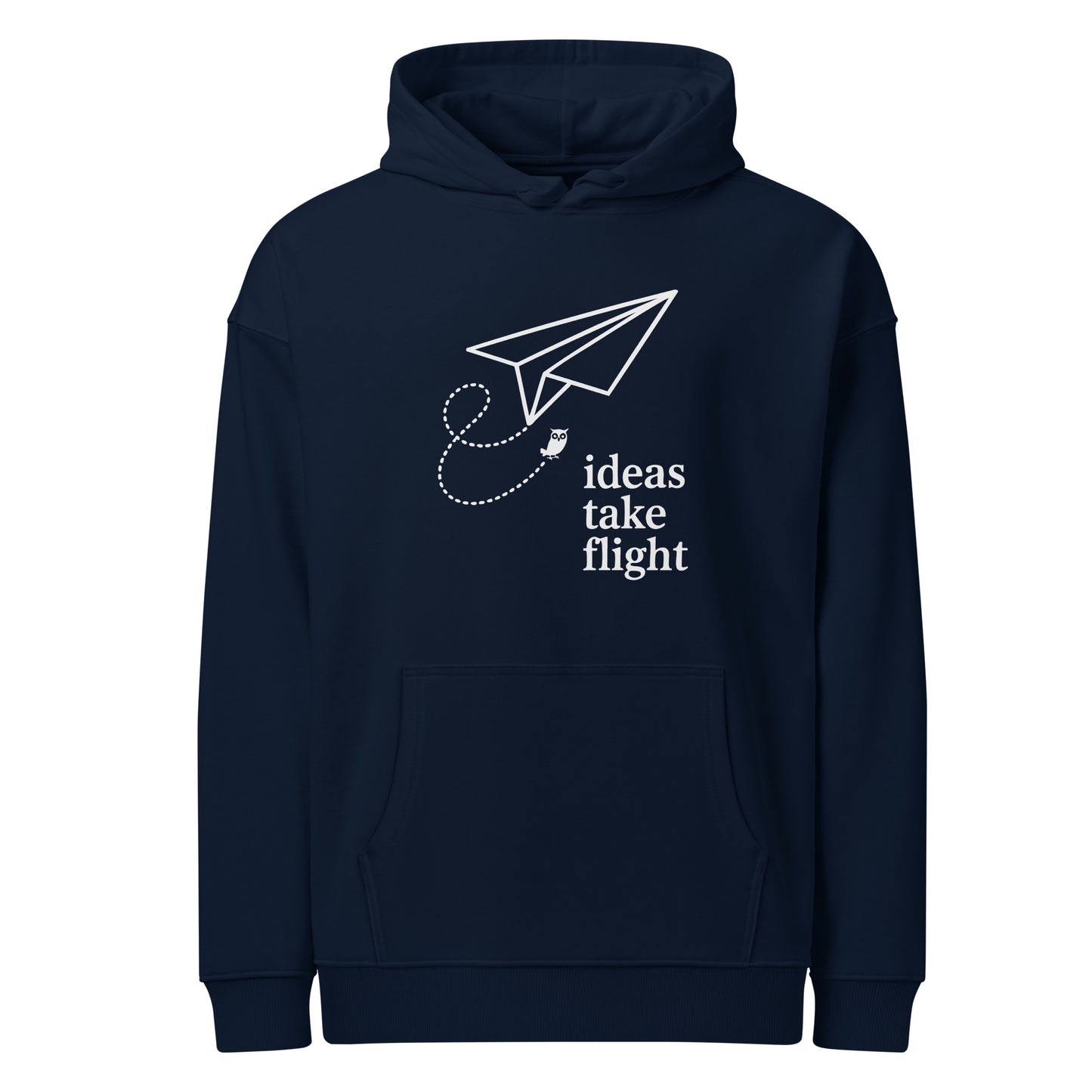 Unisex organic relaxed hoodie French Navy Dudeily