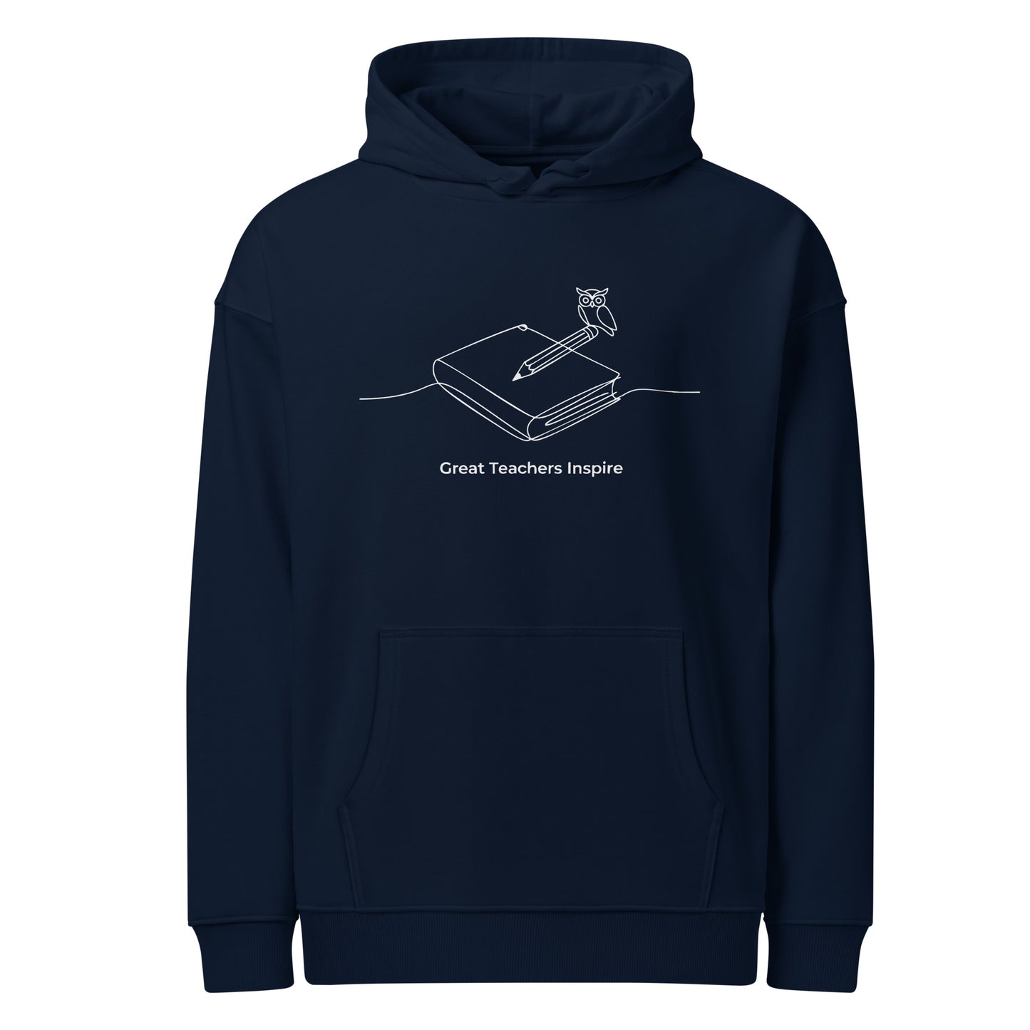 Unisex organic relaxed hoodie French Navy Dudeily
