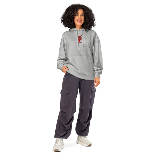 Owl Unisex Organic Relaxed Hoodie: 'Forever Wise' in Fall | Sustainable Fashion USA Heather Grey Dudeily