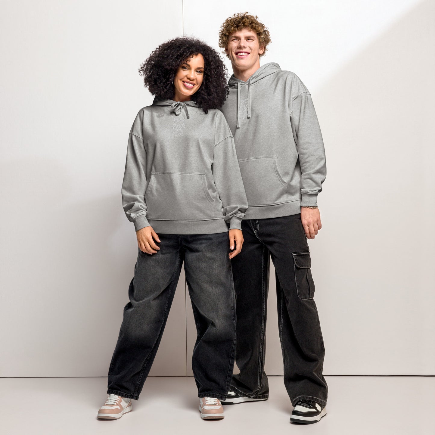 Sustainable Fashion USA-Owl Unisex Organic Relaxed Hoodie: 'Stay Cozy Hoot Loud' in Fall Dudeily