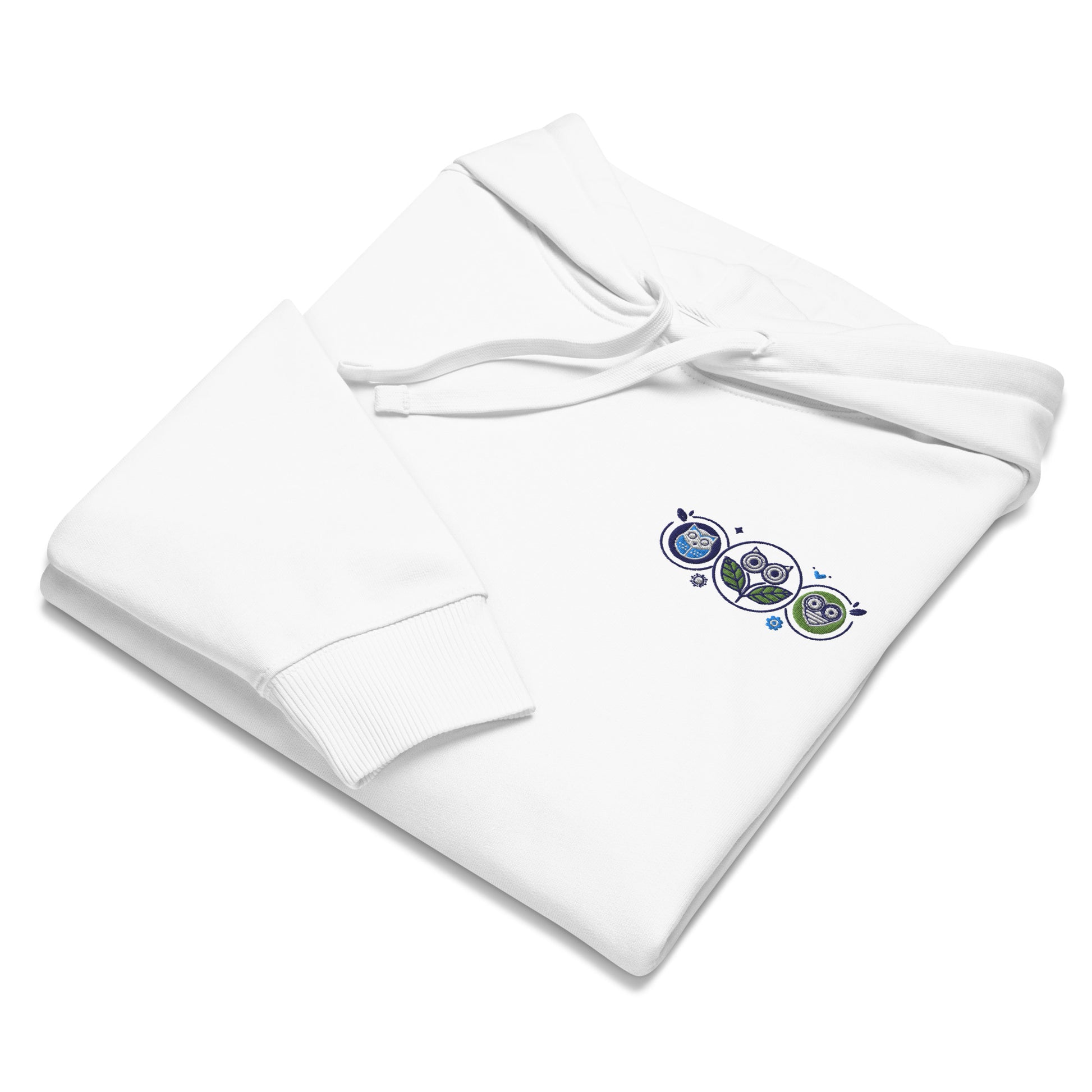 Unisex Organic Relaxed Hoodie: Nature’s Union | Owl Embroidered Sustainable Fashion Dudeily