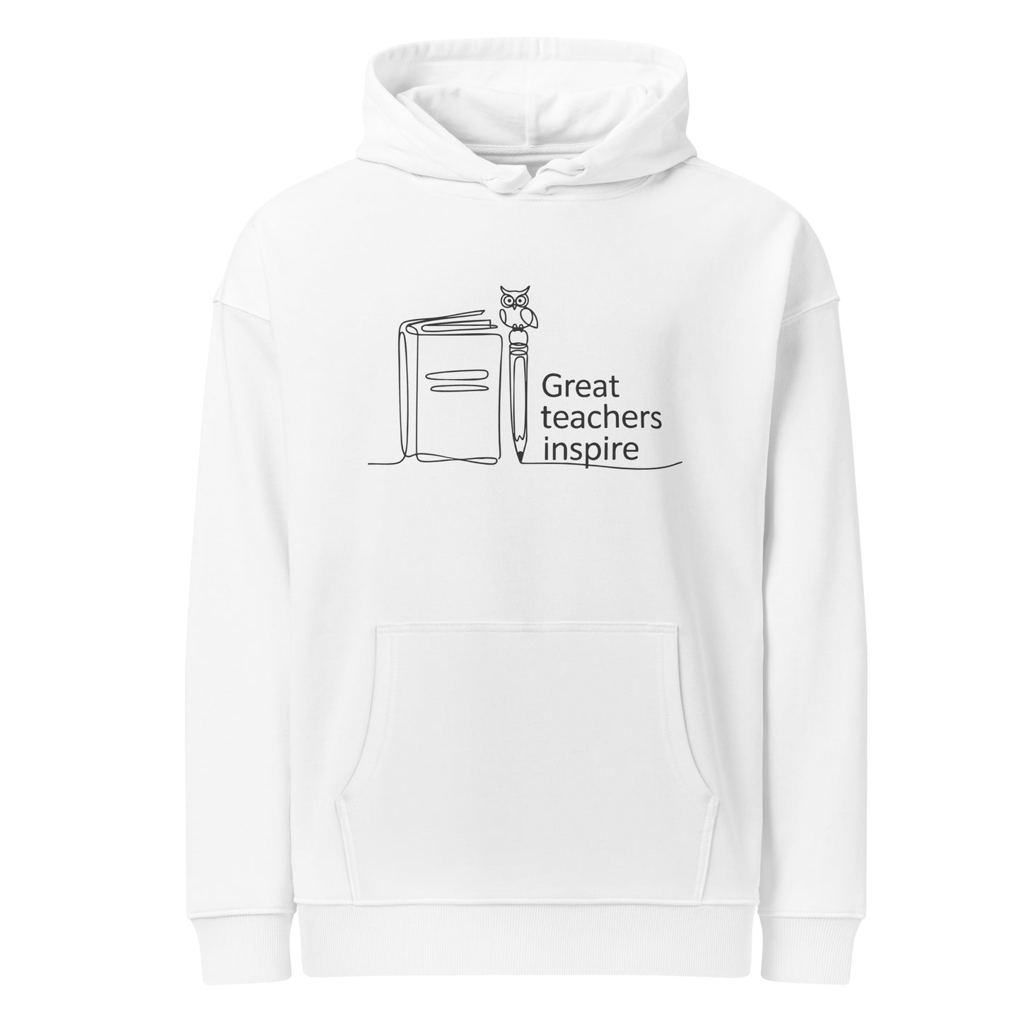 Unisex organic relaxed hoodie White Dudeily