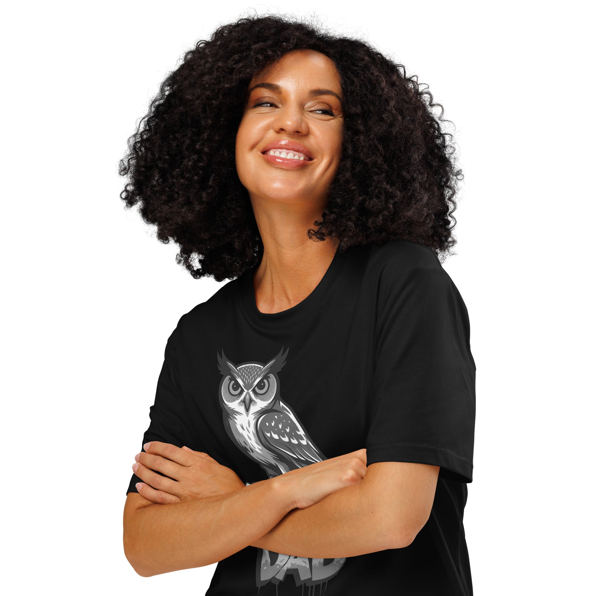 Unisex Organic Ribbed Neck T-Shirt – Owl-Themed Sustainable Fashion for Father’s Day | Dudeily Dudeily