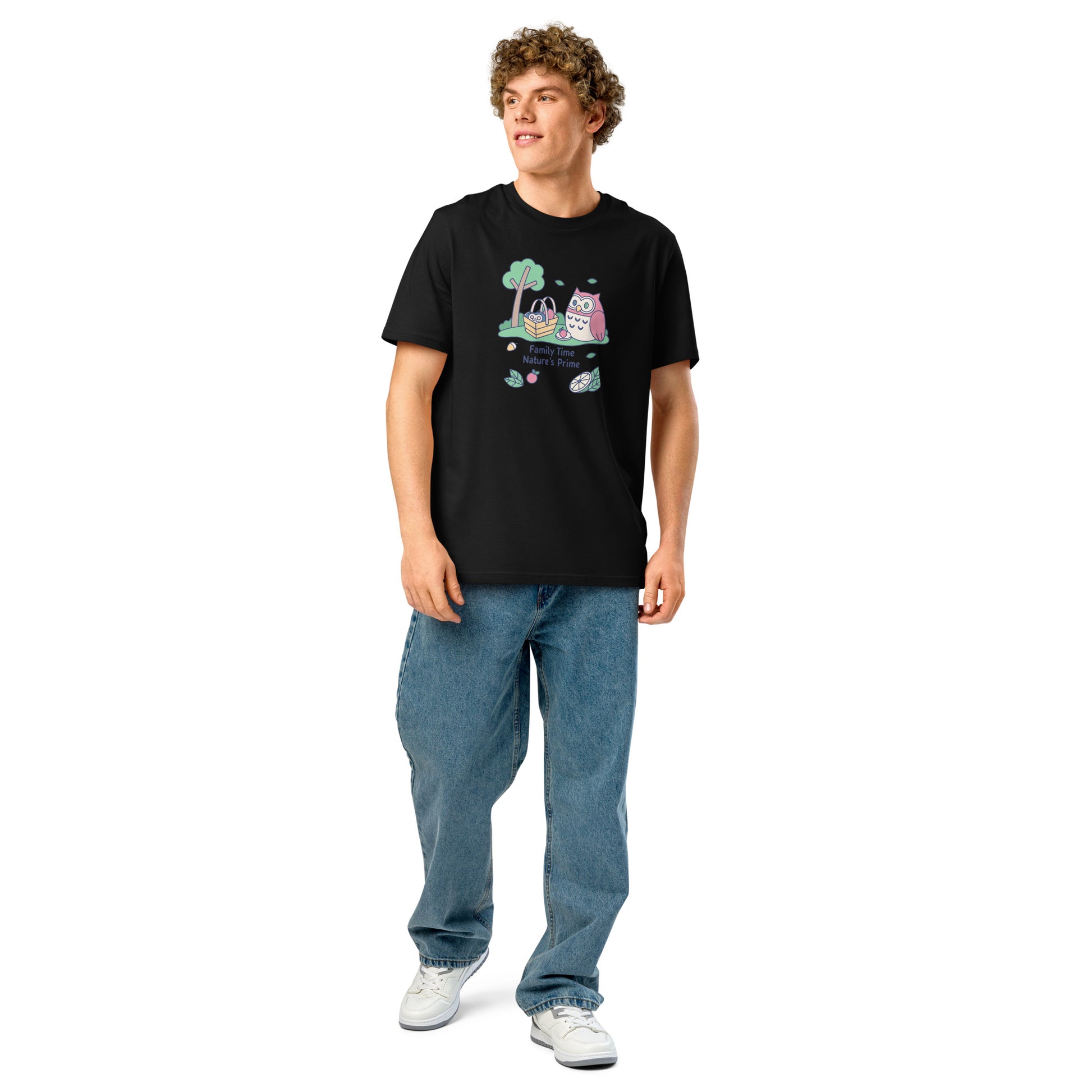 Unisex Organic Ribbed Neck T-Shirt – OwlThread Sustainable Fashion Pick for Family Day Dudeily
