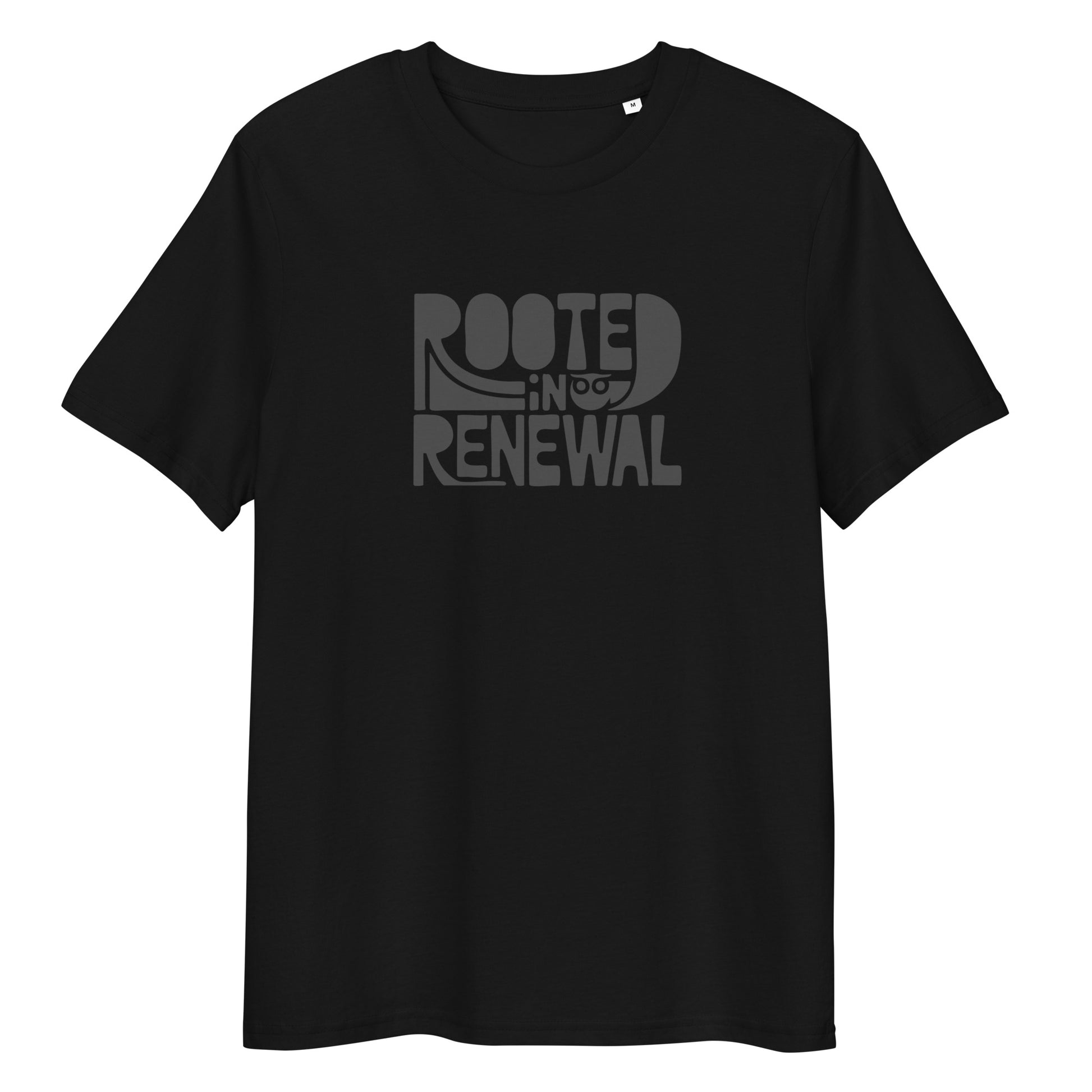 Unisex Essential Organic Hoodie "Rooted In Renewal" – Owl Print Sustainable Fashion Black Dudeily