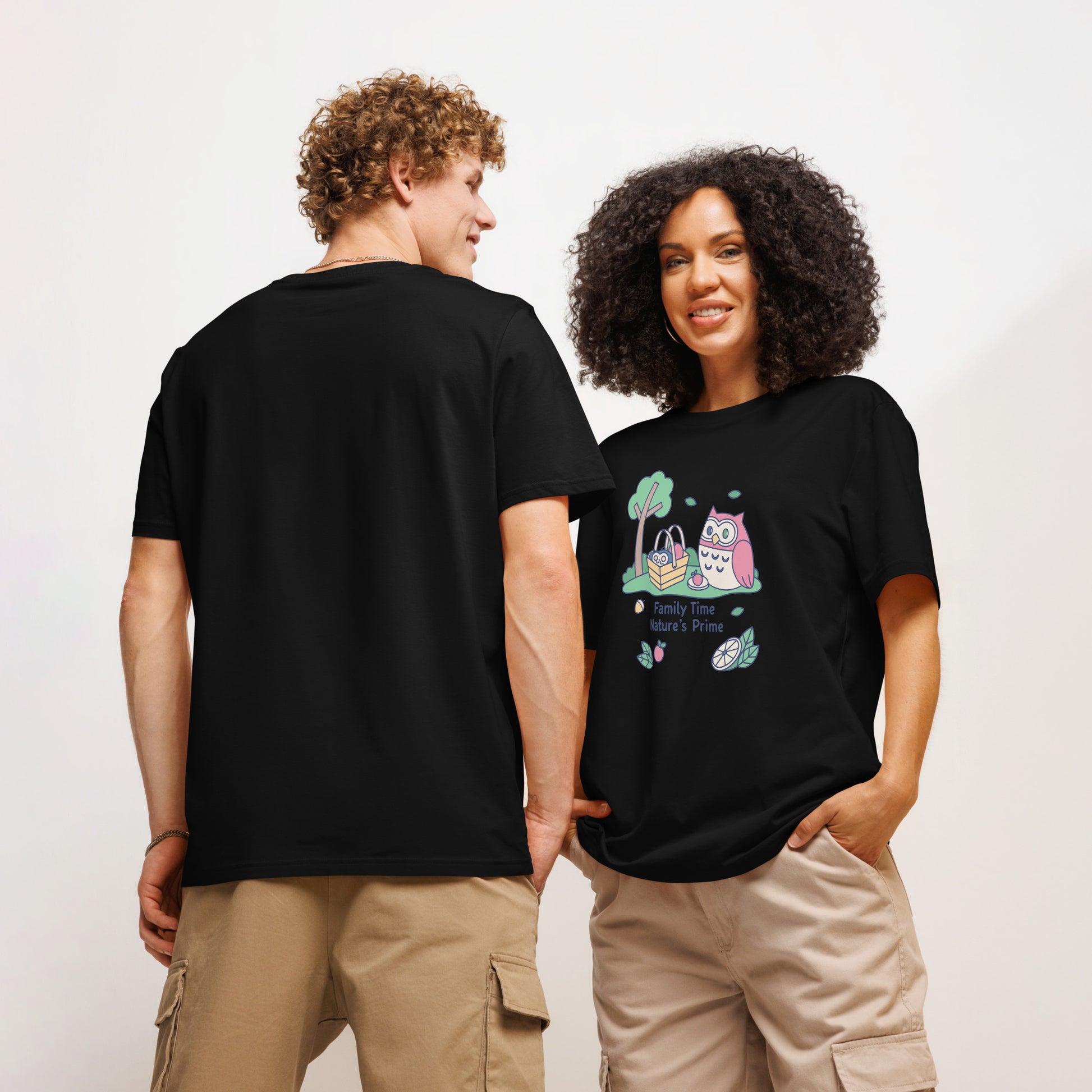 Unisex Organic Ribbed Neck T-Shirt – OwlThread Sustainable Fashion Pick for Family Day Dudeily