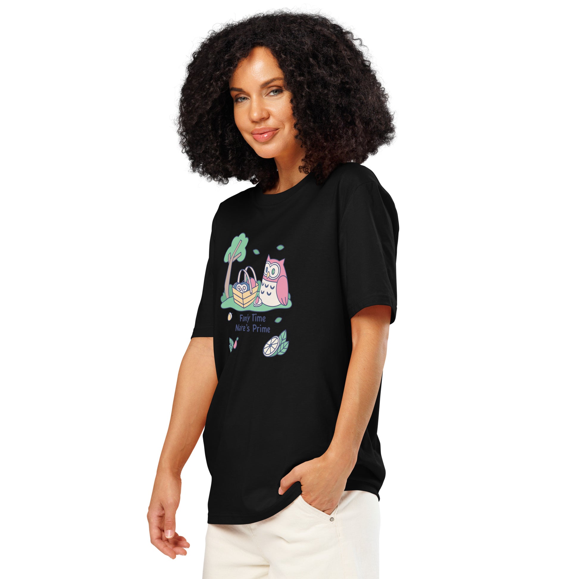 Unisex Organic Ribbed Neck T-Shirt – OwlThread Sustainable Fashion Pick for Family Day Dudeily
