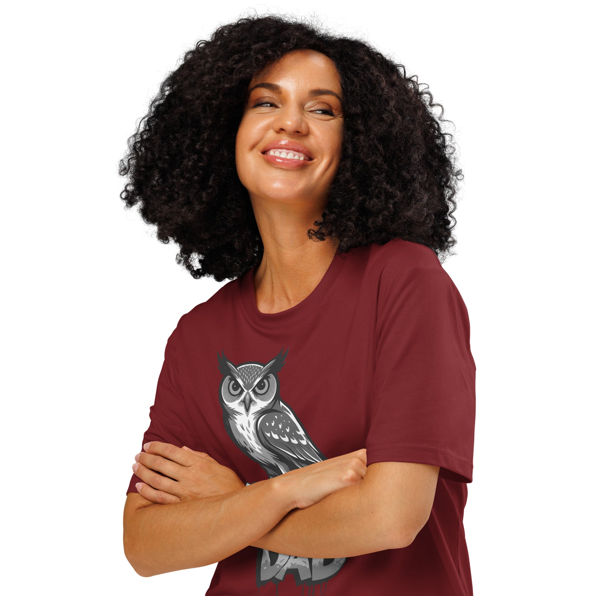 Unisex Organic Ribbed Neck T-Shirt – Owl-Themed Sustainable Fashion for Father’s Day | Dudeily Dudeily