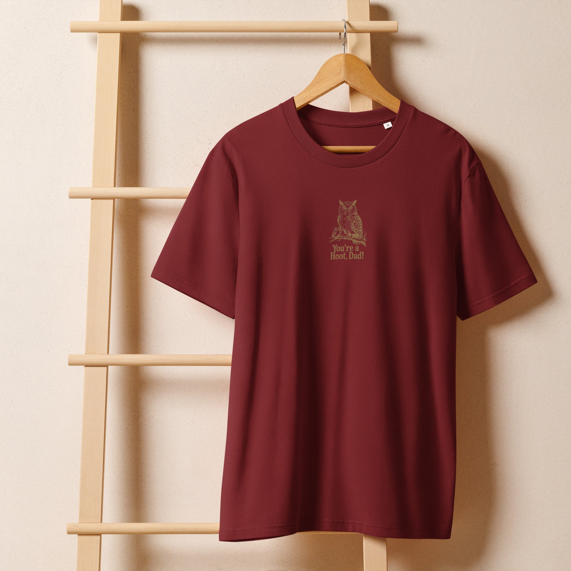 Unisex Organic Ribbed Neck T-Shirt | Owl-Themed Sustainable Eco Fashion for Ethical Nature Lovers USA Dudeily