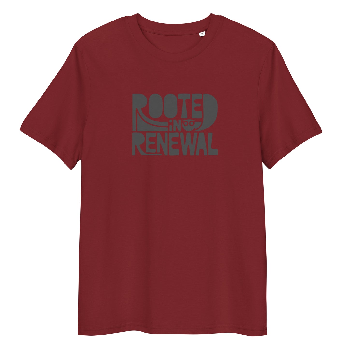 Unisex Essential Organic Hoodie "Rooted In Renewal" – Owl Print Sustainable Fashion Burgundy Dudeily