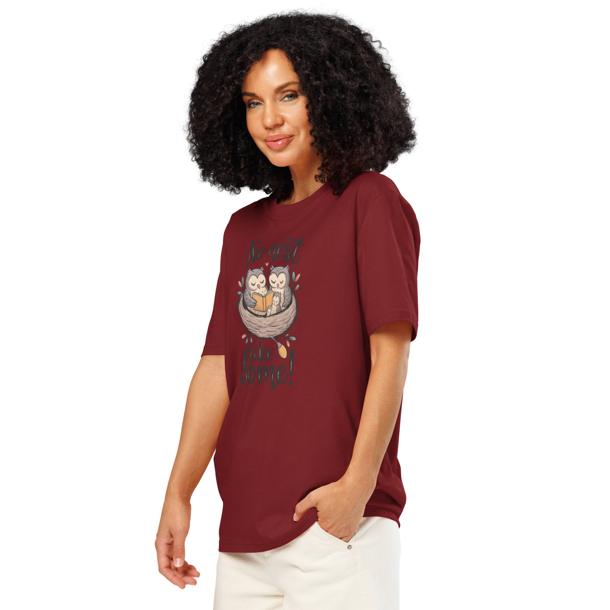 Unisex Organic Ribbed Neck T-Shirt – OwlThread Sustainable Fashion Tee for Family Day Style Dudeily
