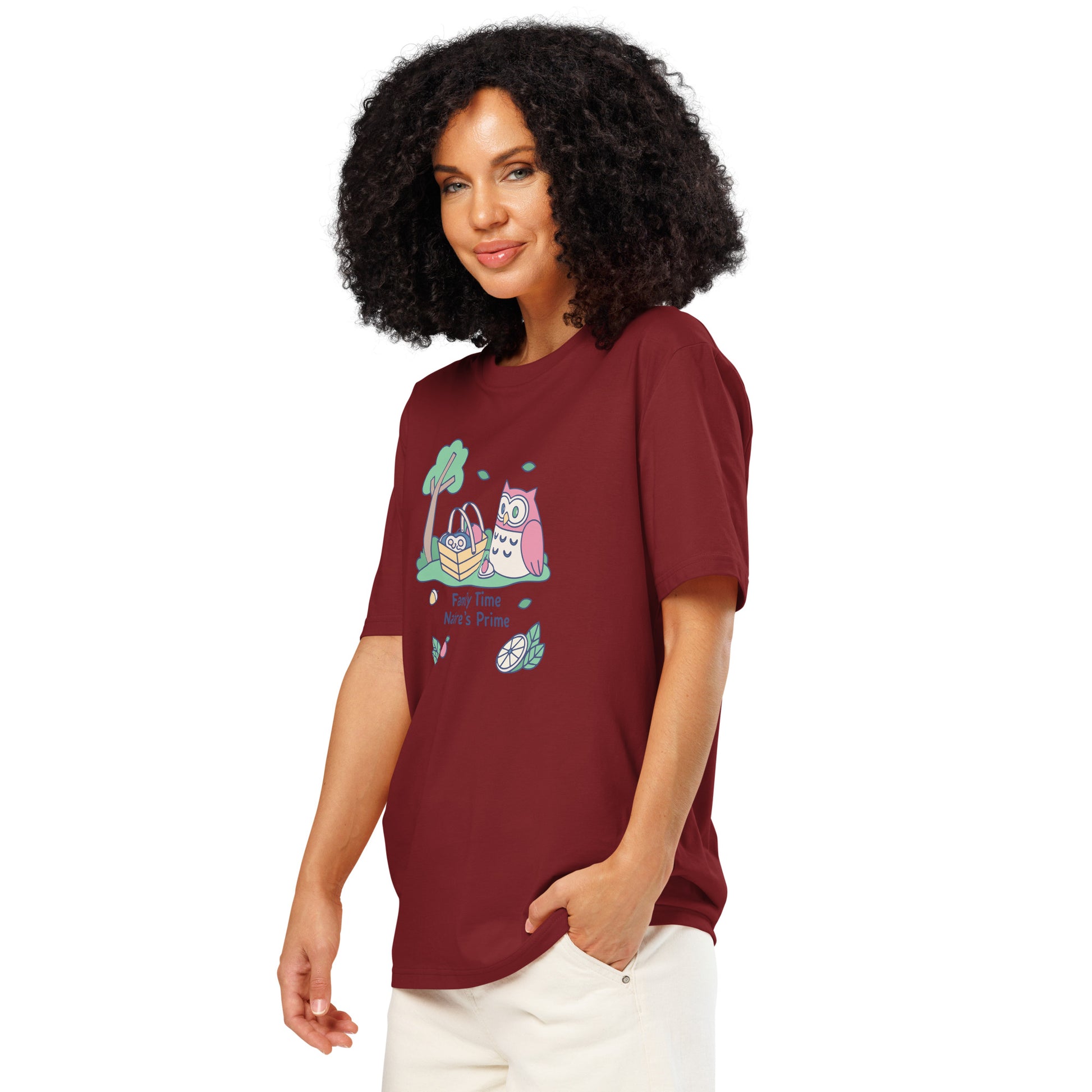 Unisex Organic Ribbed Neck T-Shirt – OwlThread Sustainable Fashion Pick for Family Day Dudeily