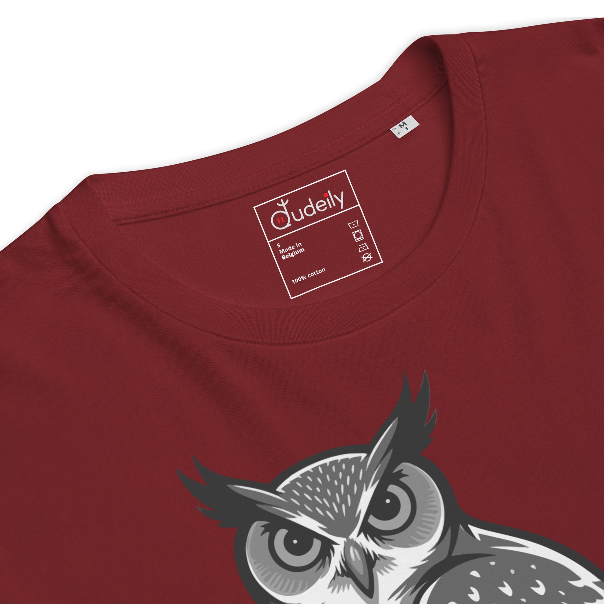 Unisex Organic Ribbed Neck T-Shirt – Owl-Themed Sustainable Fashion for Father’s Day | Dudeily Dudeily