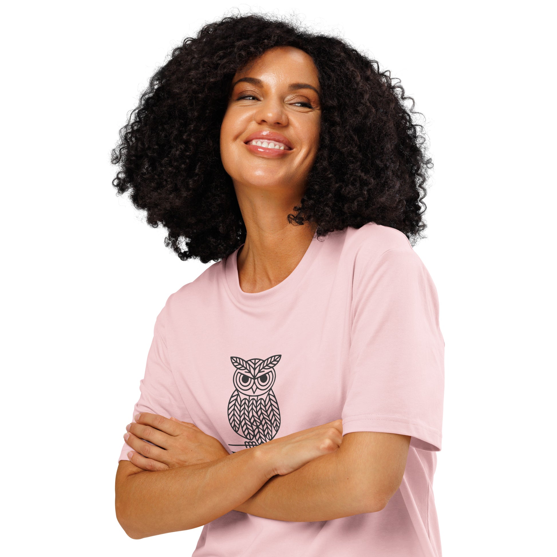 Unisex Organic Ribbed Neck T-Shirt: 'Ethics in Every Feather' | Sustainable Owl Fashion USA Dudeily